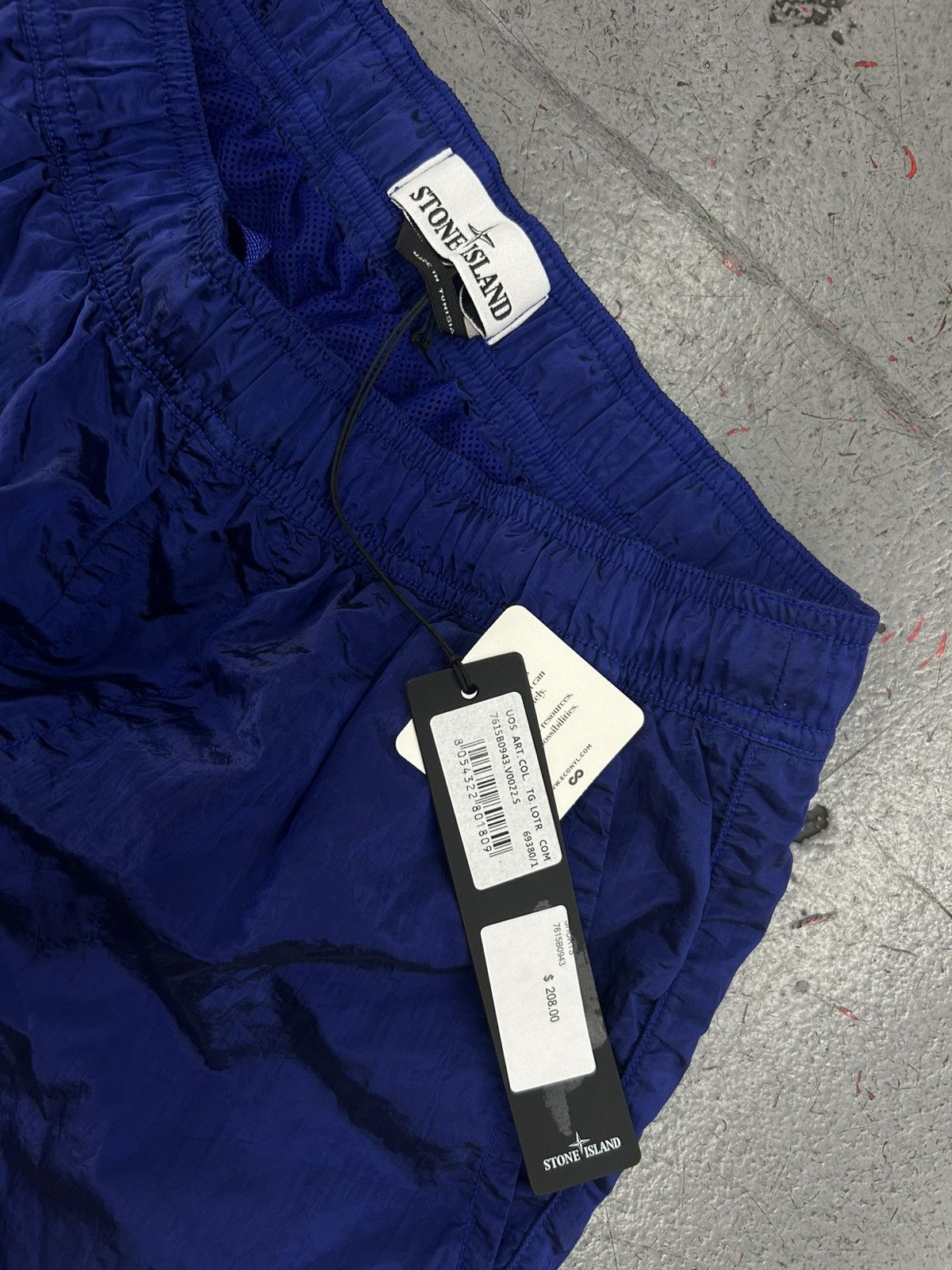 Stone Island Stone Island Blue Nylon Metal Shorts Size Small NEW Size US 29 - 3 Thumbnail