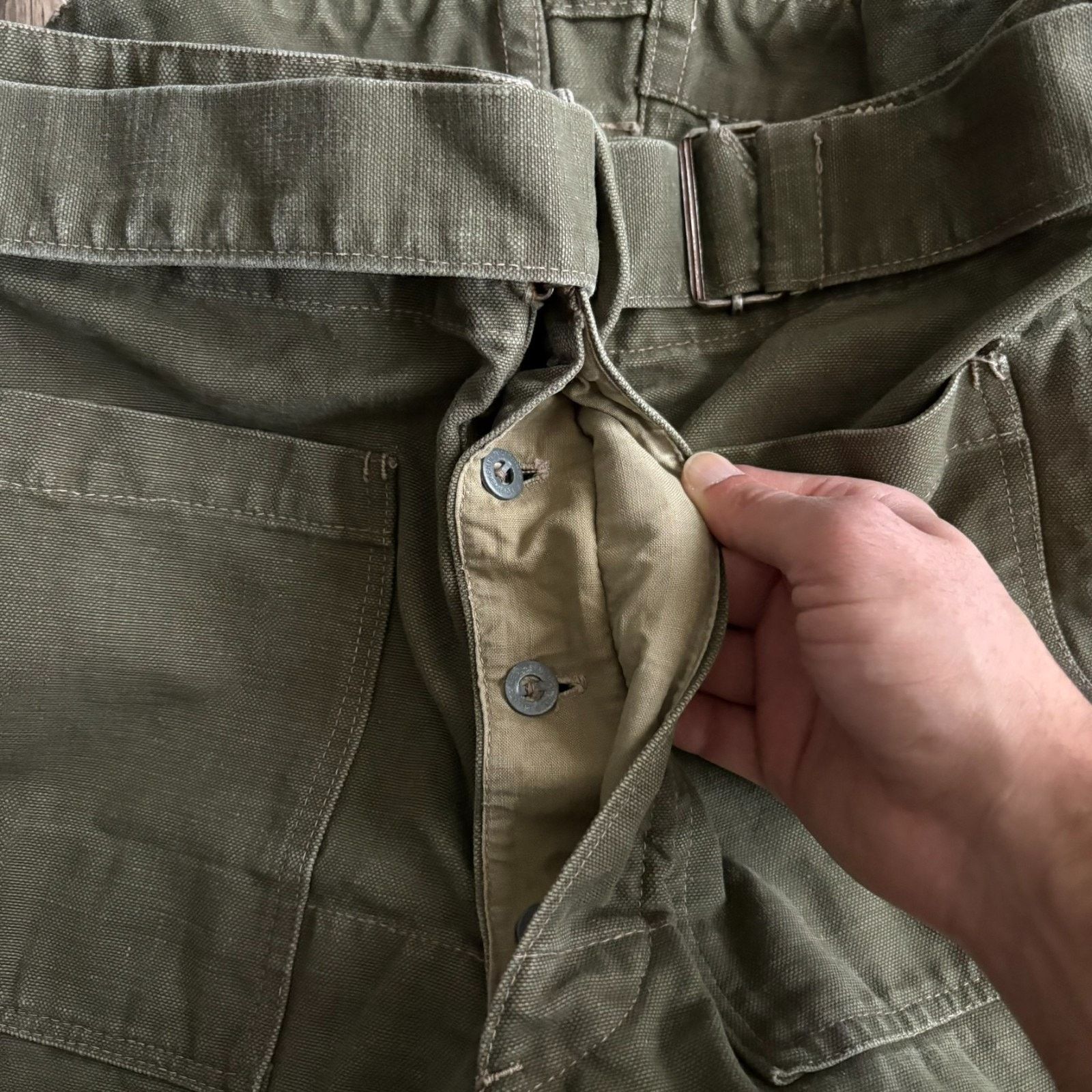 Vintage Vintage 1940s French Military M-38 Pants Men's Size 34x27 Size US 34 / EU 50 - 7 Thumbnail