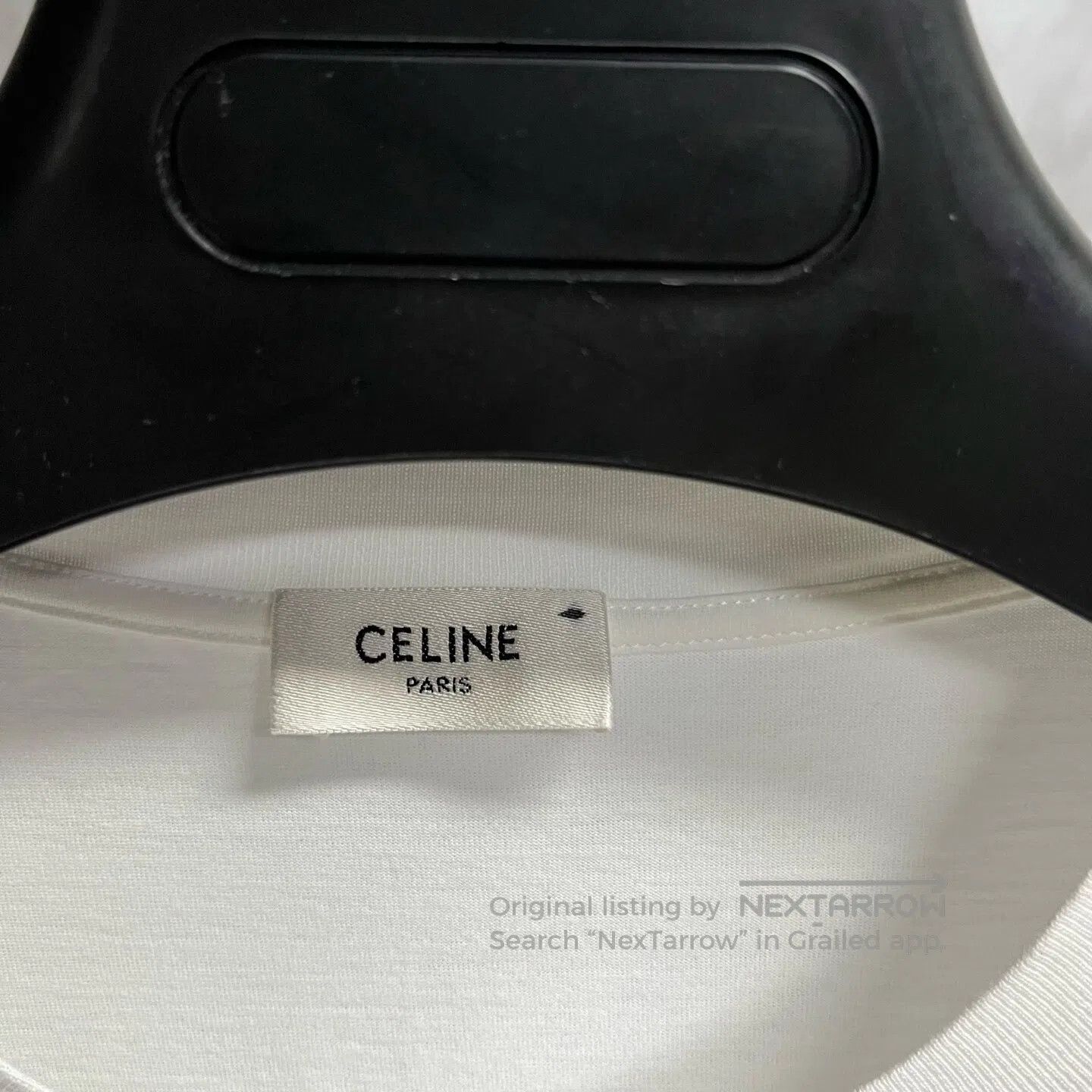 Celine CELINE T-shirt with a relaxed, off-the-shoulder letter des Size XS / US 0-2 / IT 36-38 - 2 Thumbnail