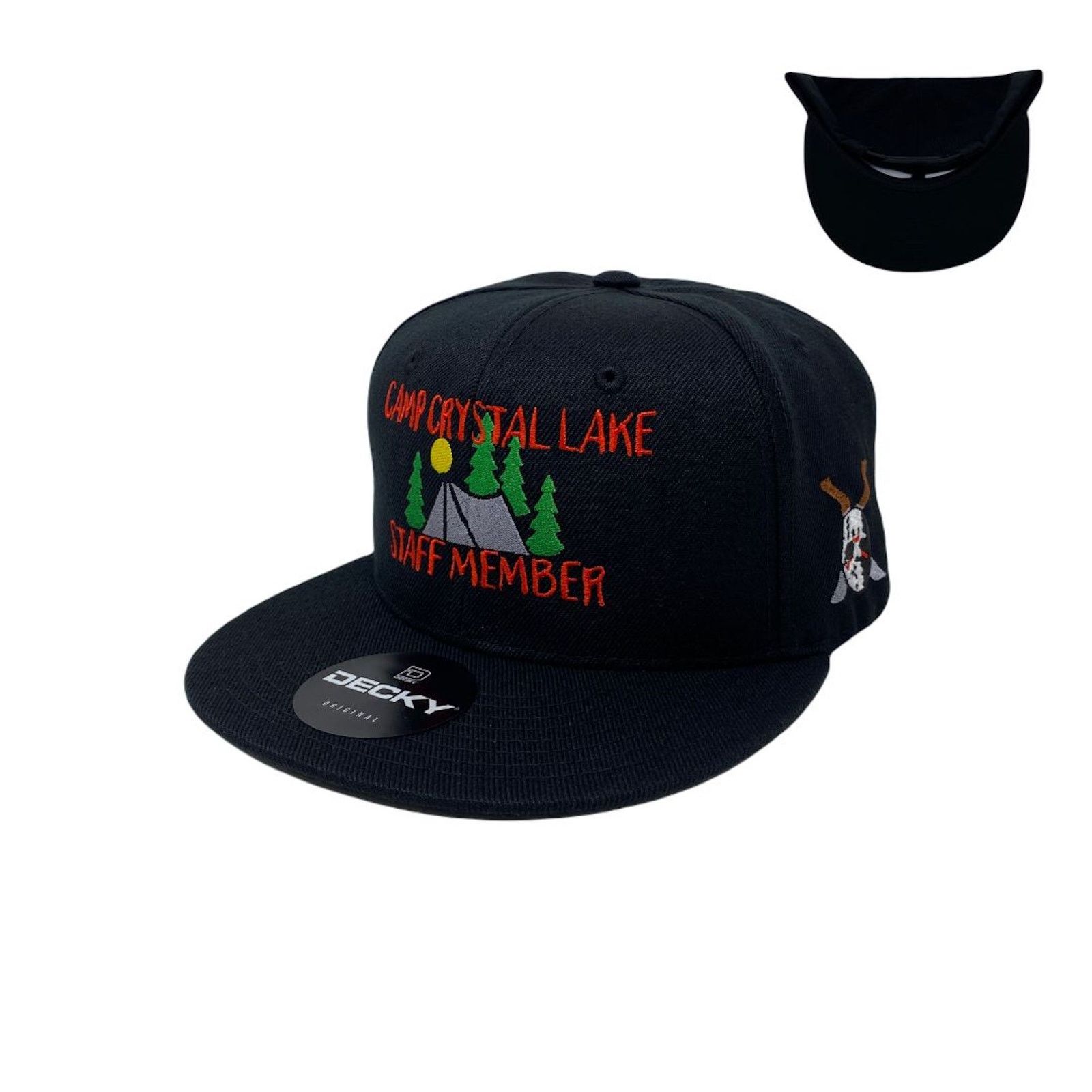 Other Camp Lake Staff Member Mask Snapback Hat All Black Size ONE SIZE - 1 Thumbnail