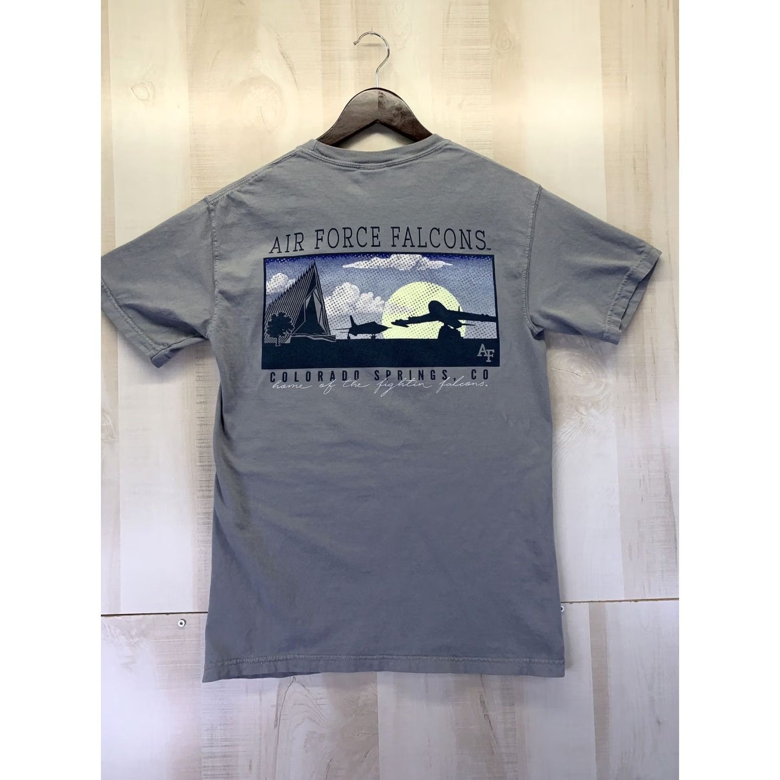 Comfort Colors Men's Gray Air Force Falcons T-Shirt Sz Small Comfort Colors Crew Neck Short Sleeve Graphic Print Size US S / EU 44-46 / 1 - 4 Thumbnail