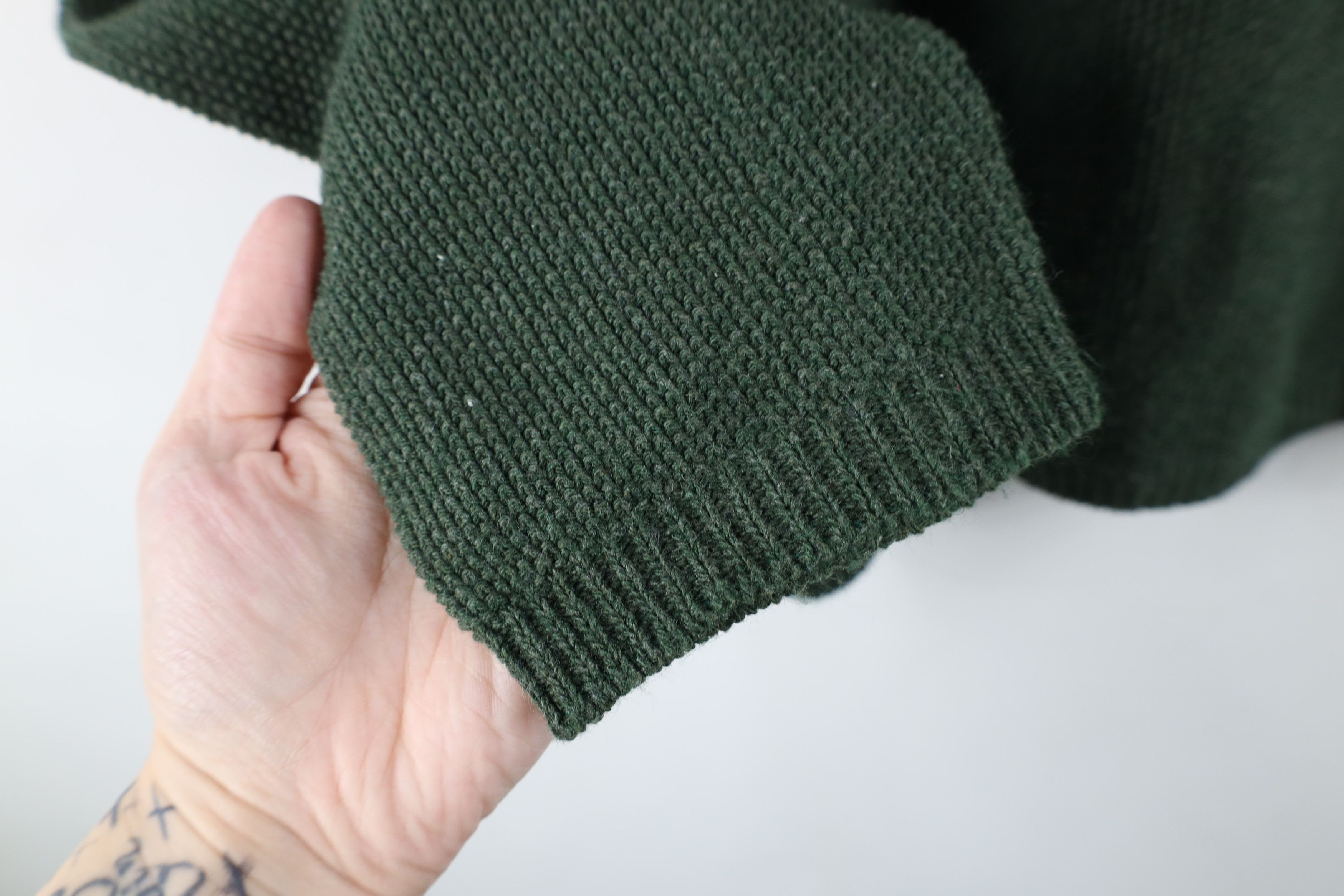 Vintage Vintage 90s Streetwear Thermal Marled Knit Sweater Green USA Size M / US 6-8 / IT 42-44 - 7 Thumbnail