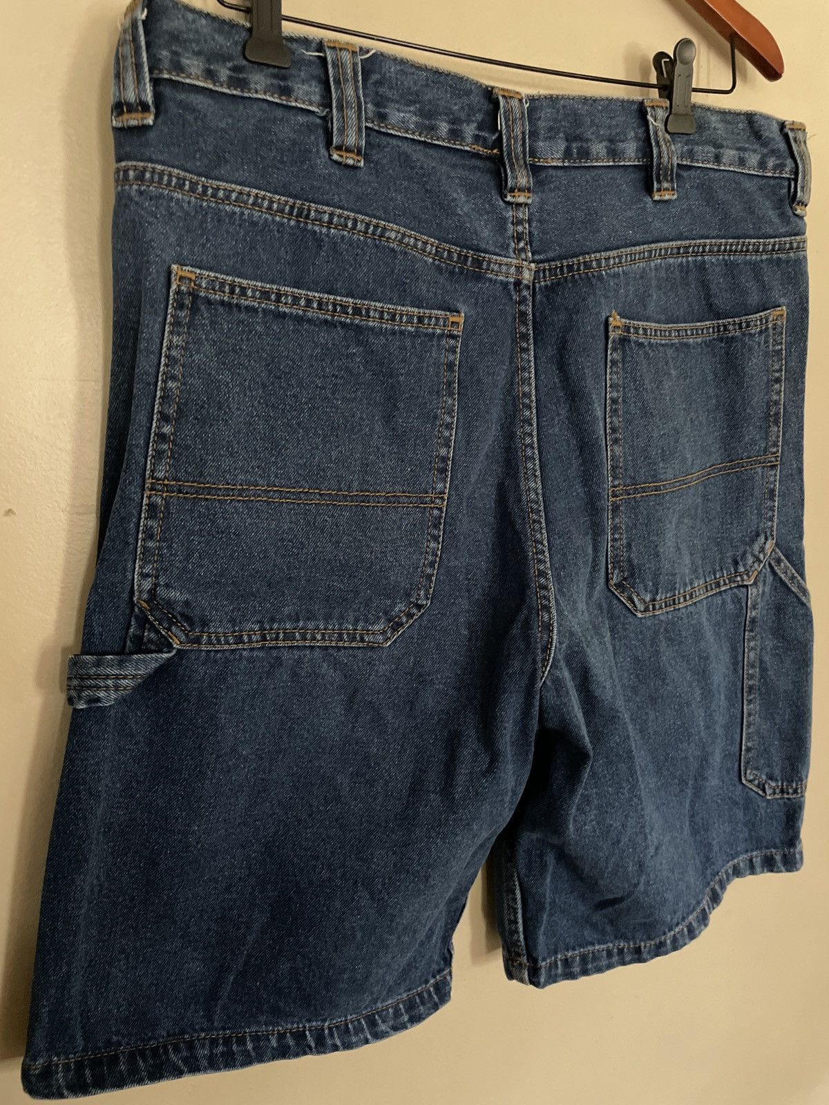 Designer × Vintage BLUE MOUNTAIN Denim Jean Shorts Jorts 36 Carpenter relaxed 🏔️ Size US 36 / EU 52 - 6 Thumbnail