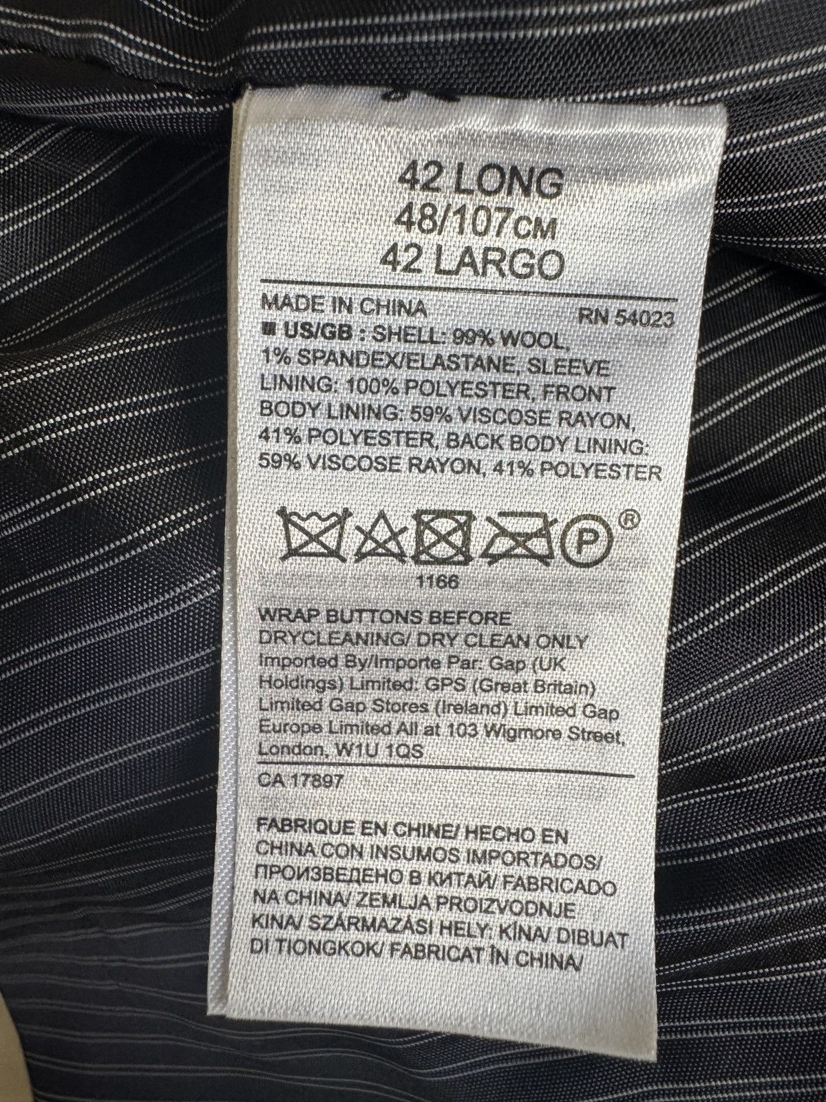 Banana Republic Banana Republic Charcoal Slim Fit Wool Suit Size 42L - 5 Thumbnail