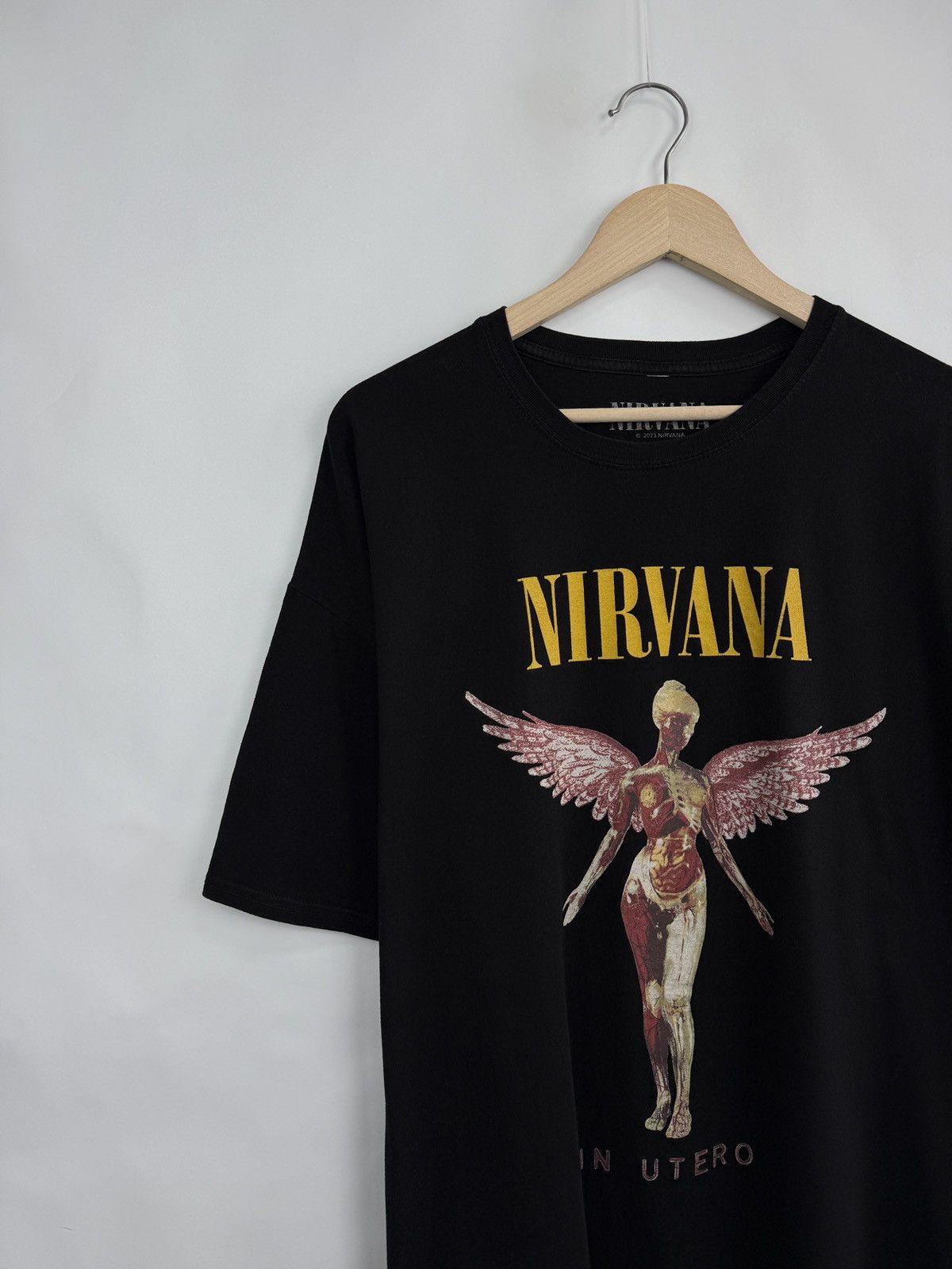 Nirvana 🇺🇸 Vintage Y2K Nirvana In Utero Kurt Cobain T-Shirt Rare Size US L / EU 52-54 / 3 - 3 Thumbnail
