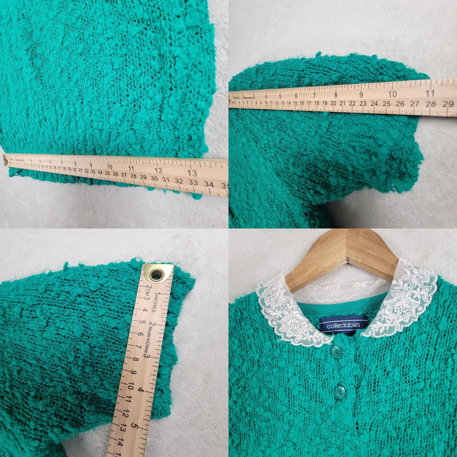 Etro VINTAGE Green Lace Neck Sweater Blouse Shirt 1980s Collectables Size S/M Womens Size S / US 4 / IT 40 - 8 Thumbnail