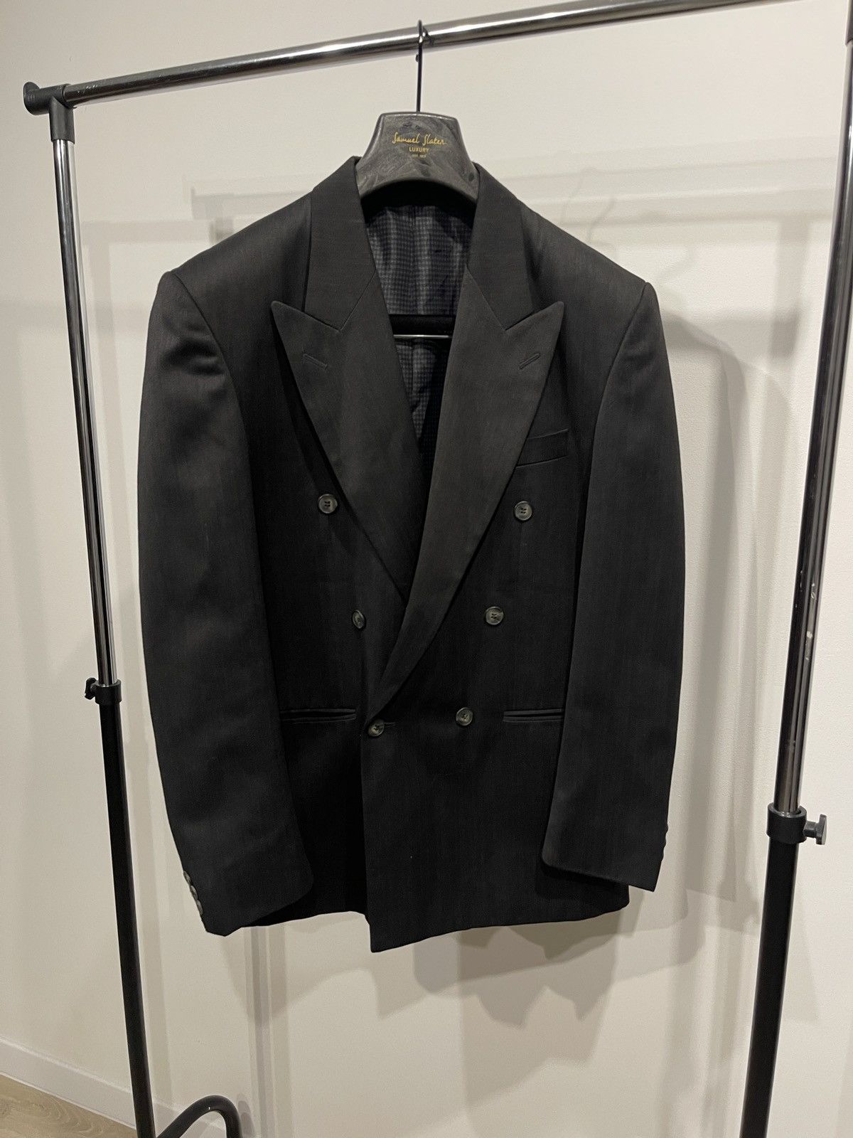 Vintage Vintage double-breasted blazer willson jacket black Size 38R - 2 Thumbnail