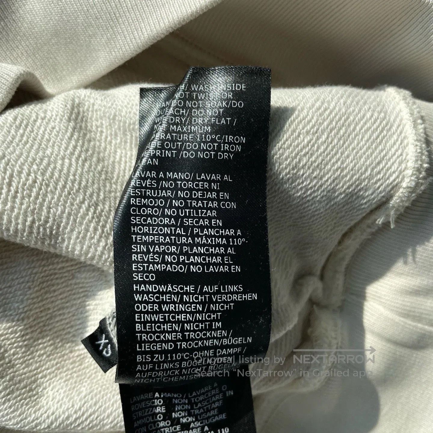 Gucci Gucci x Balenciaga Beige Dripped Tear Logo Side Zip Hoodie. Size US XS / EU 42 / 0 - 6 Thumbnail