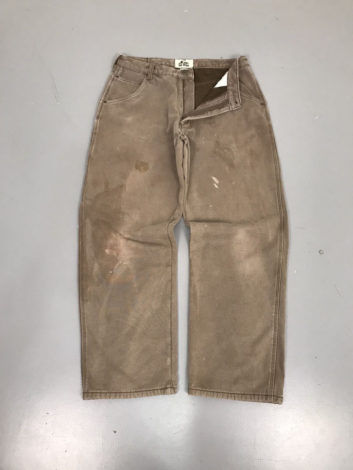 Vintage Vintage old mill winter wear baggy fit carpenter denim Size US 34 / EU 50 - 1 Thumbnail