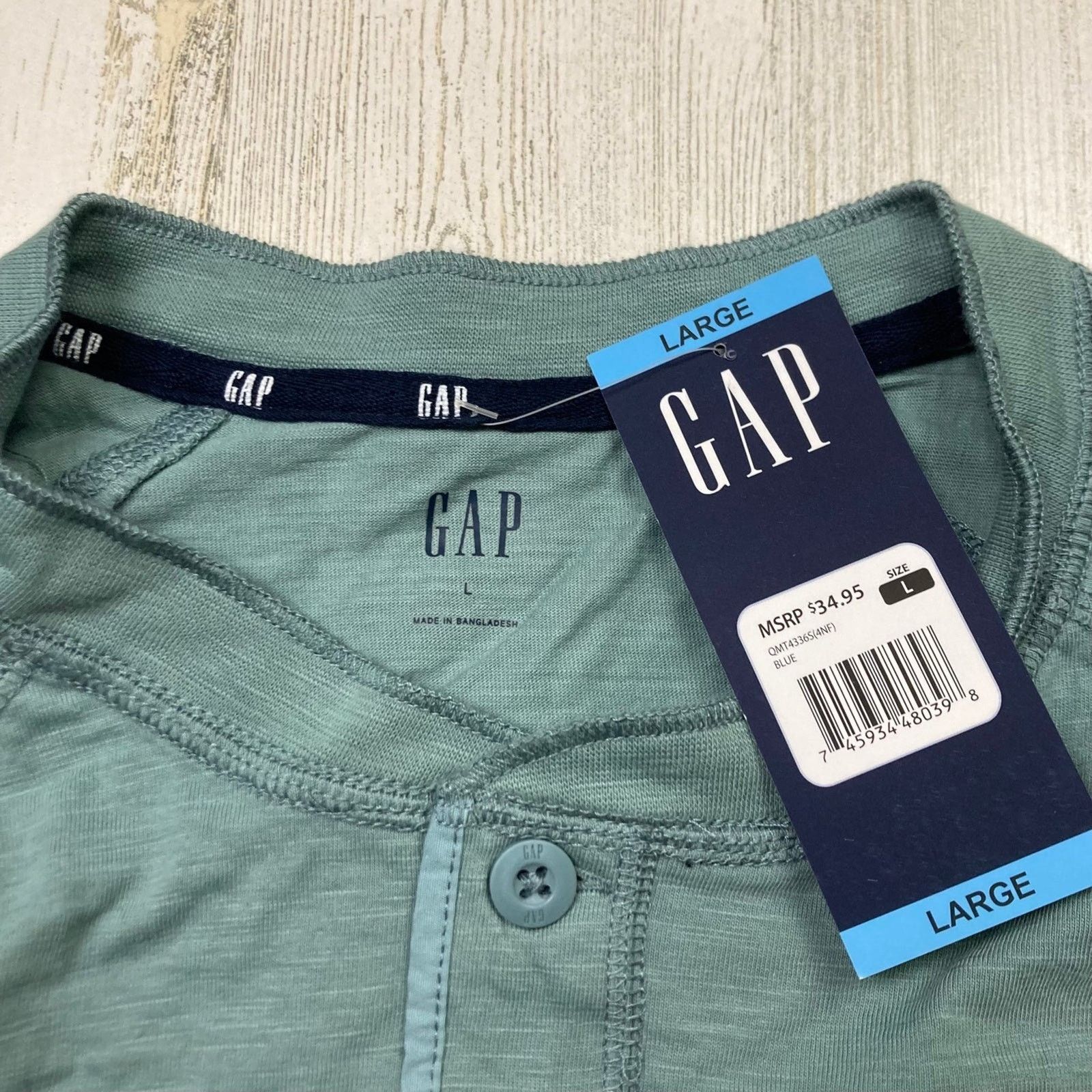 Gap GAP Short Sleeve Henley Men’s Tee Size US L / EU 52-54 / 3 - 3 Thumbnail