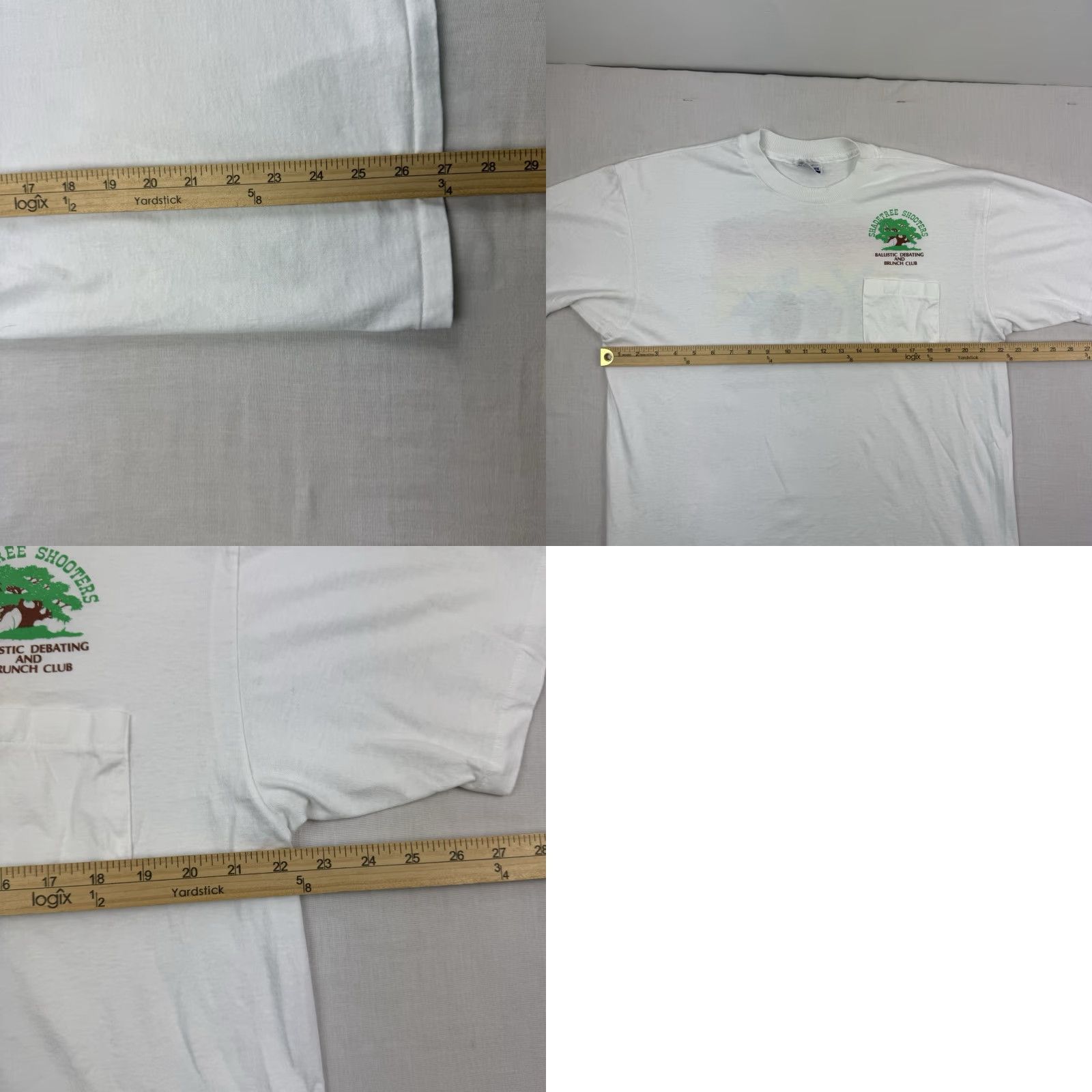 Hanes VINTAGE Hanes 90s Gun And Brunch Club T-Shirt Men XL White Solid Crew Neck Short Sleeve Adult Size US XL / EU 56 / 4 - 8 Thumbnail
