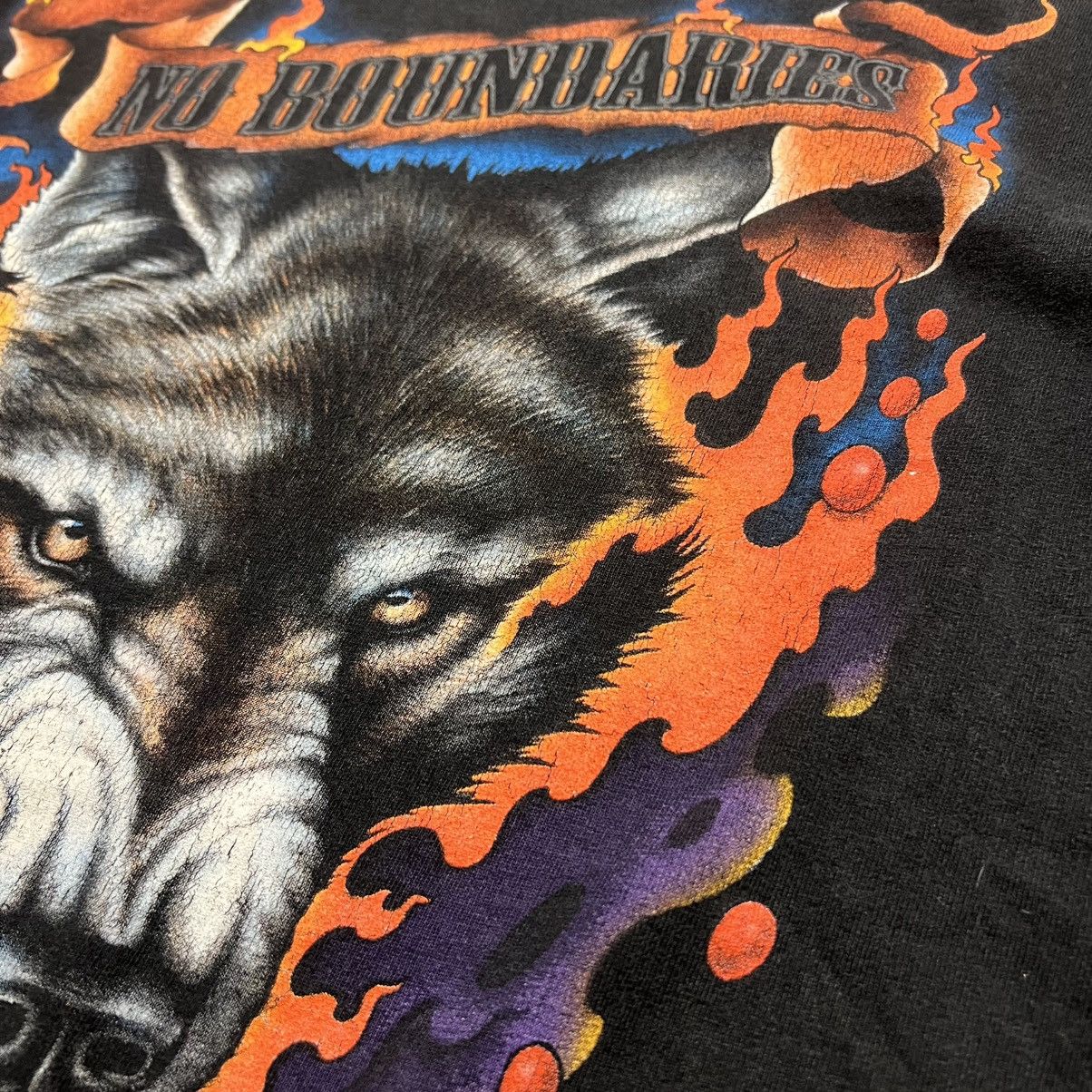Vintage Vintage 1996 Harley Davidson wild Flames t shirt sturgis Size US L / EU 52-54 / 3 - 6 Thumbnail