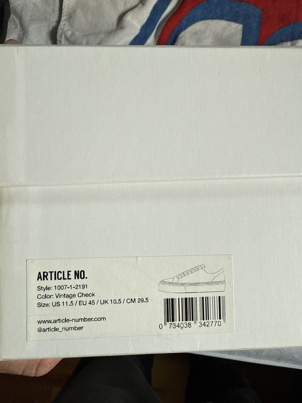 Article No. Article No. Vintage check low top sneakers Size US 11.5 / EU 44-45 - 8 Thumbnail
