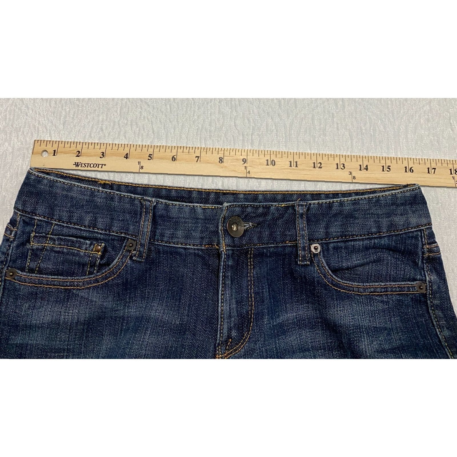 Vintage X2 Quality Denim Jeans Bootcut 5-Pocket Pockets Womens Size 8 Blue Denim Embroidered Stella Emerging Size 24" / US 00 / IT 34 - 3 Thumbnail