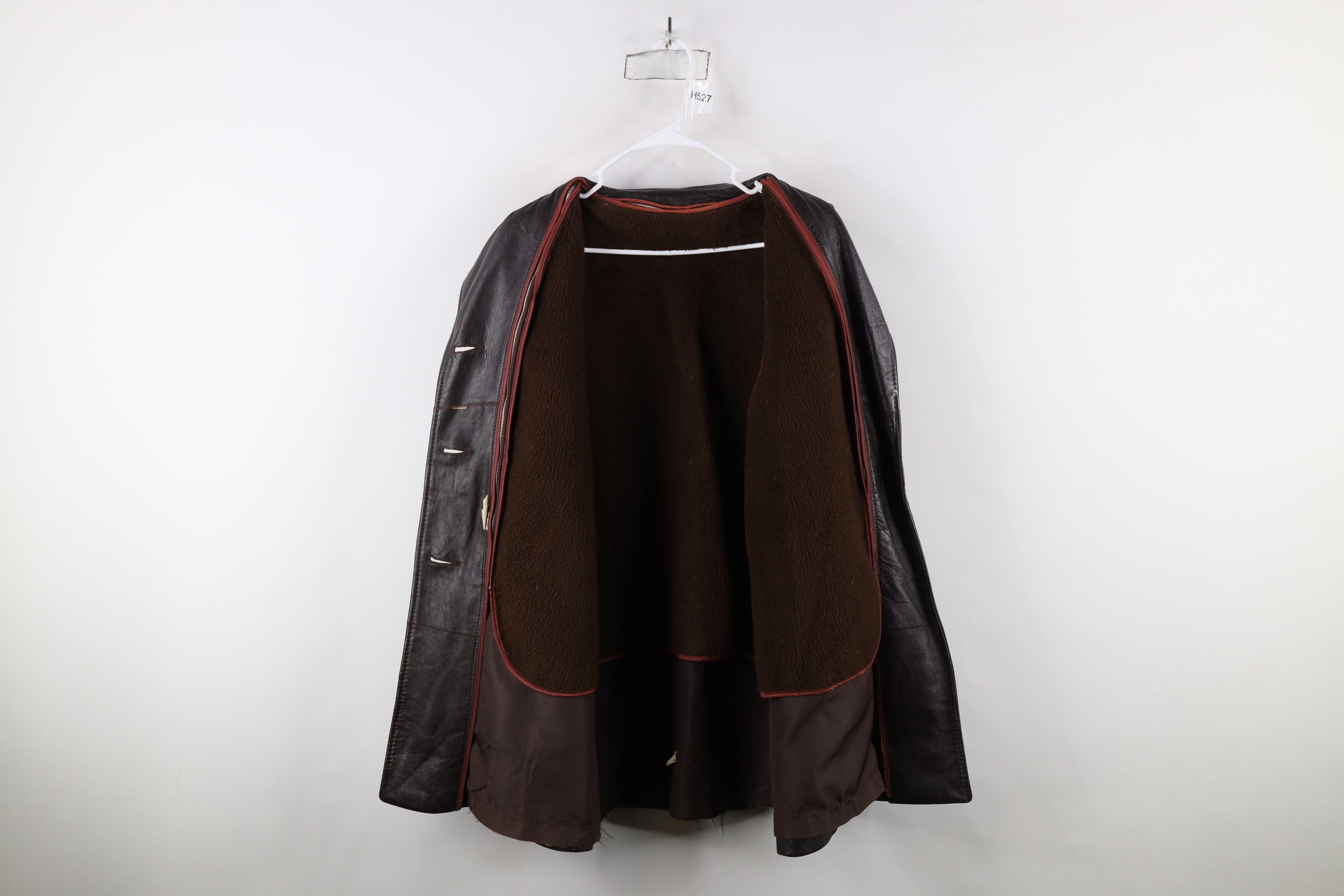 Vintage Vintage 60s 70s Streetwear Leather Double Breasted Jacket Size US L / EU 52-54 / 3 - 11 Thumbnail