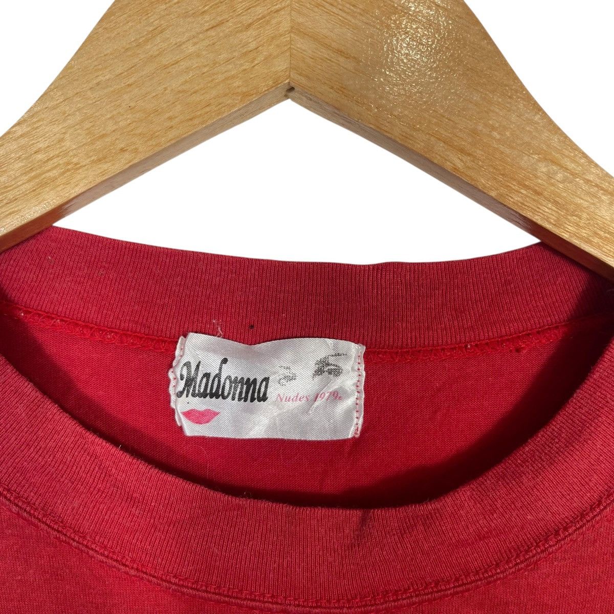 Vintage Vintage Madonna Nudes 1979 Graphic T-Shirt Red Big Logo Tee Size US M / EU 48-50 / 2 - 3 Thumbnail