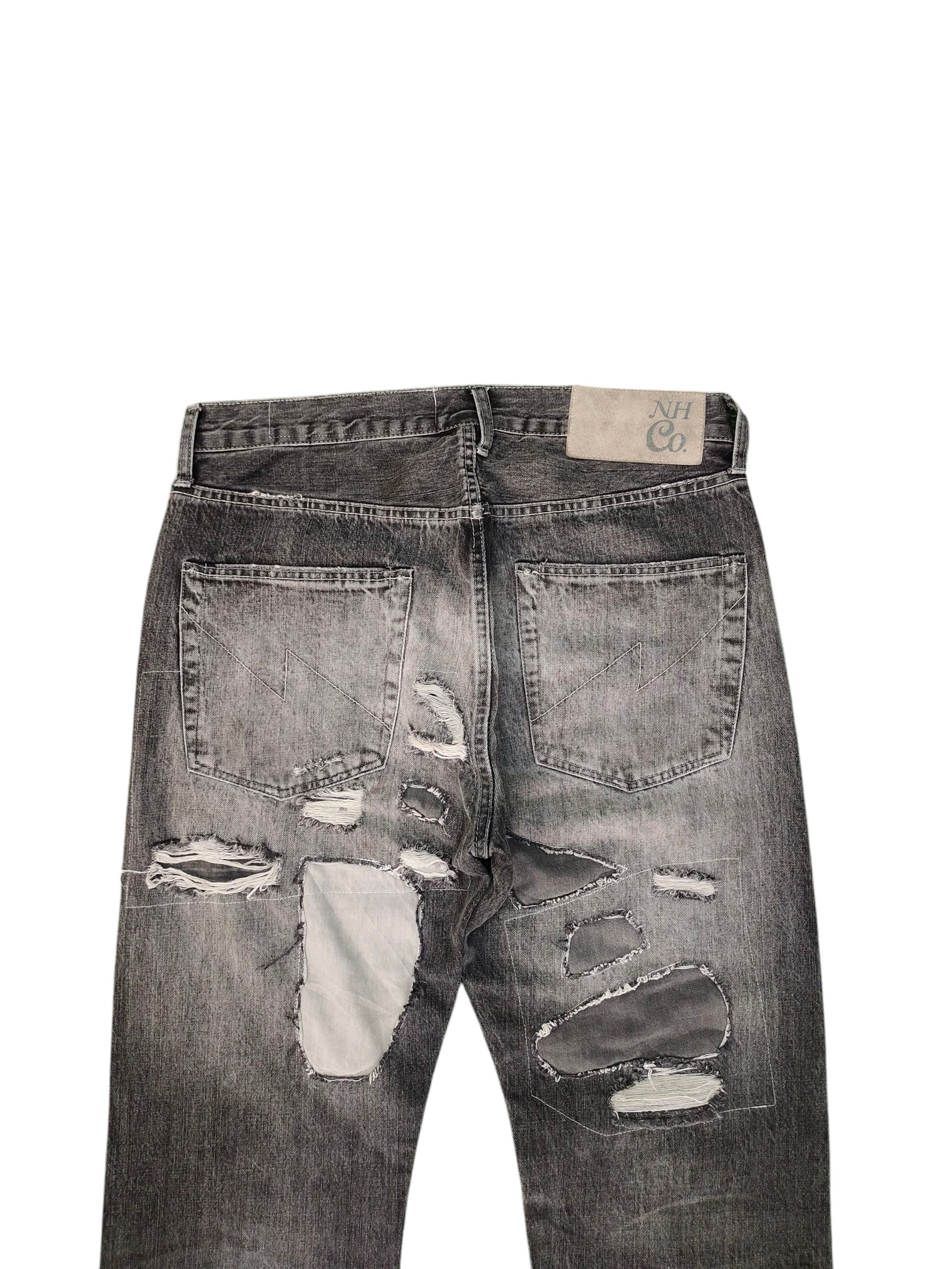 Neighborhood × Wtaps Neighborhood Dp-Mid Selvedge Patchwork Distress Denim Jeans Size US 34 / EU 50 - 9 Thumbnail