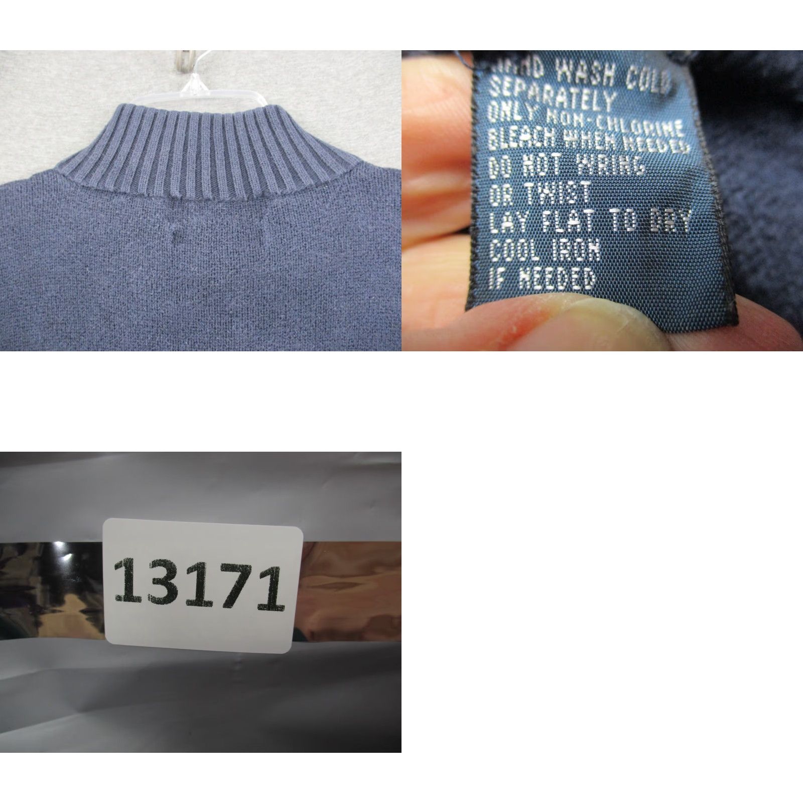 Ralph Lauren VINTAGE Polo Ralph Lauren 1/4 Zip Sweater 3XLT Men Pullover Blue Cotton Logo Size US XXL / EU 58 / 5 - 8 Thumbnail