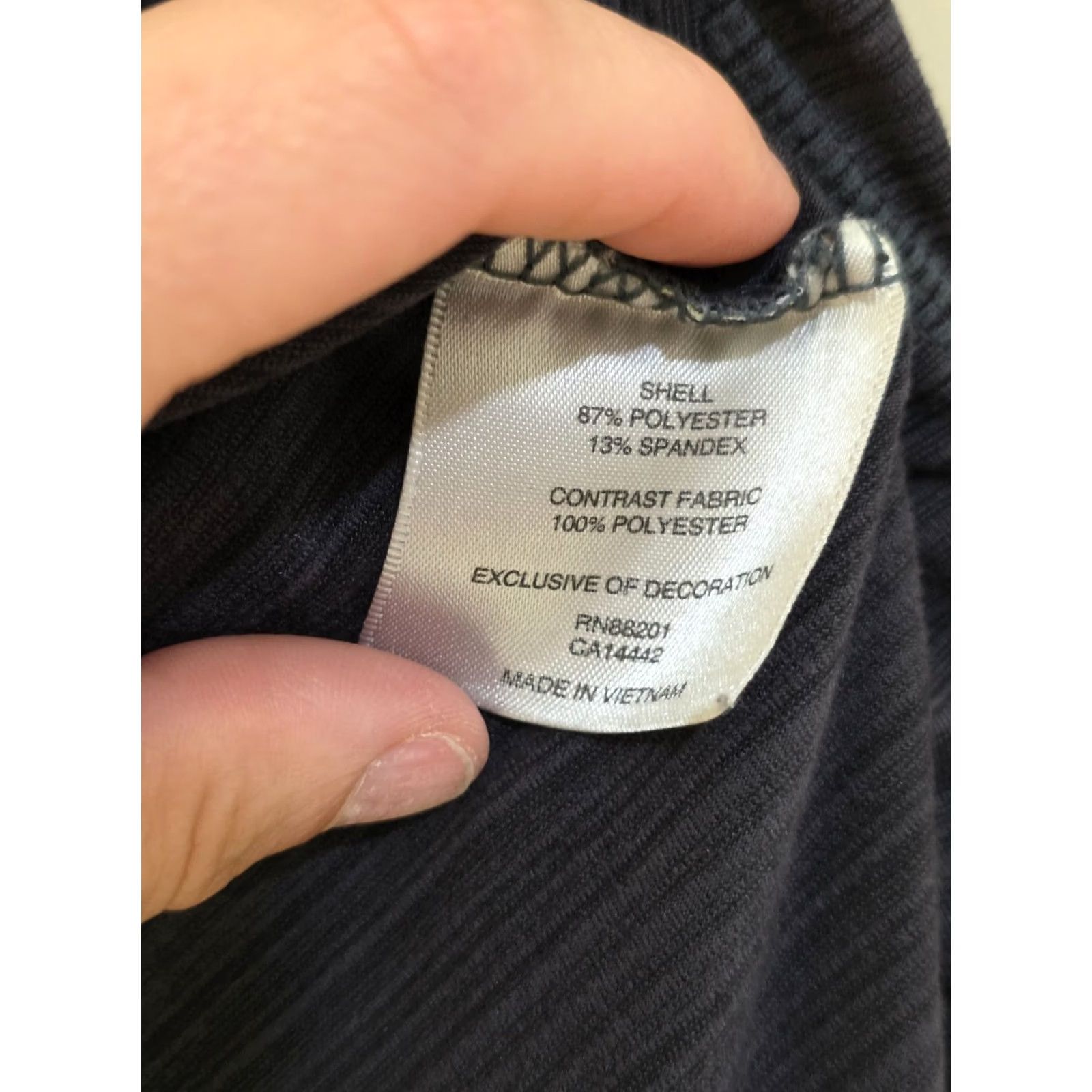 Vintage MPG 1/4 Zip Running Jacket Women's S Gray/Black Striped Long Sleeve Thumbholes Jacket Size S / US 4 / IT 40 - 2 Thumbnail