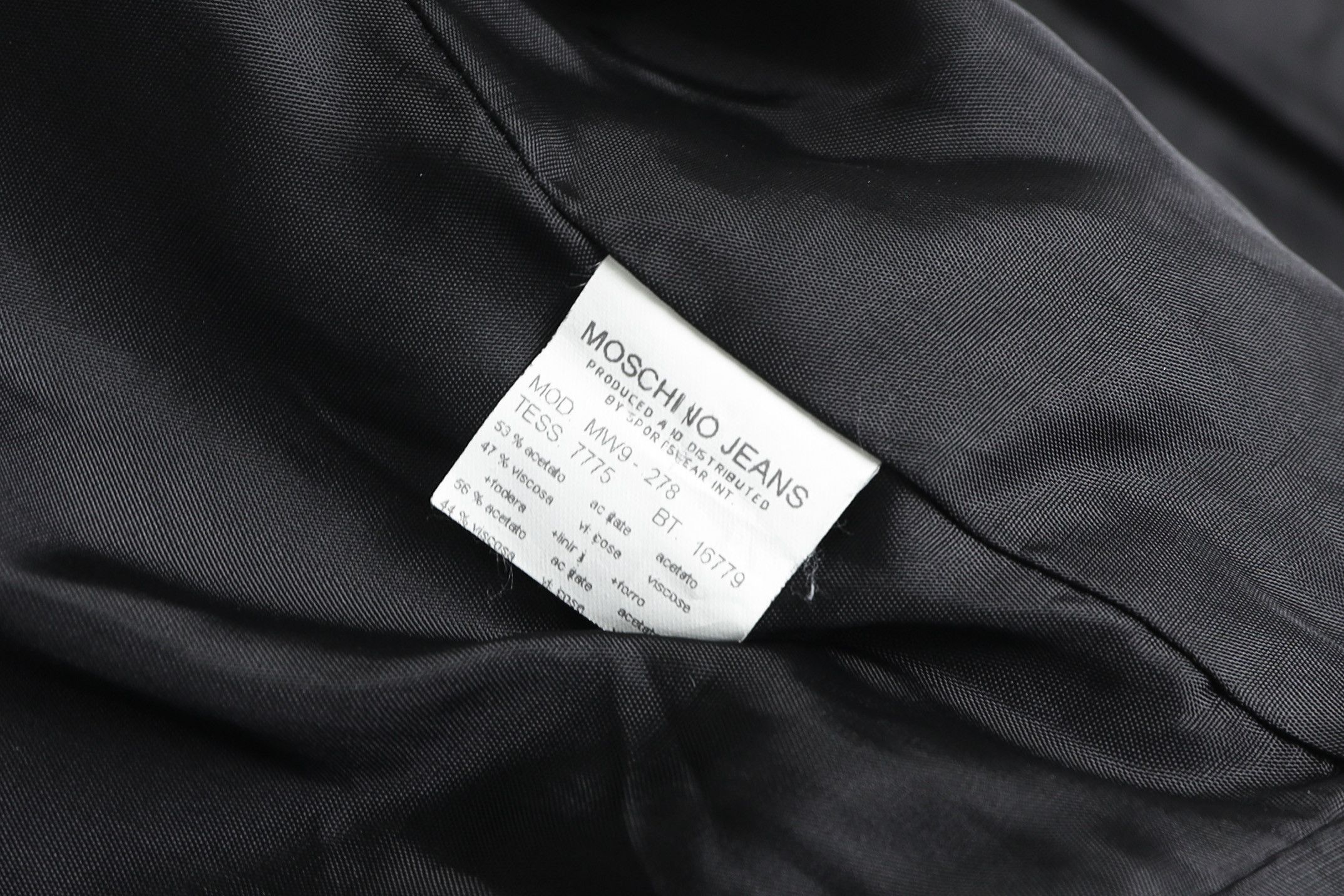 Moschino × Vintage Womens Moschino Сhiffon Reflective Details Blazer Jacket Size S / US 4 / IT 40 - 11 Thumbnail