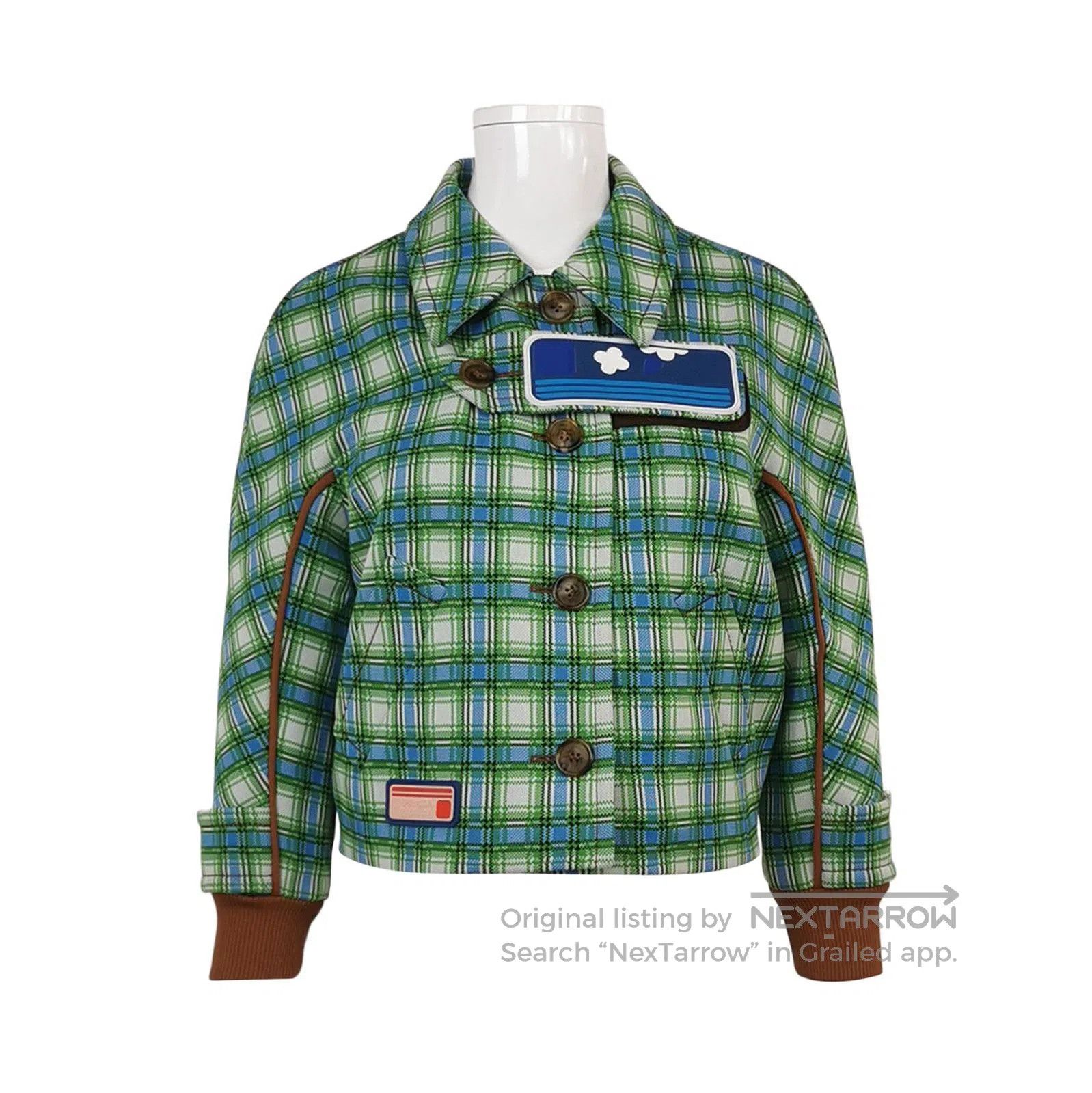 Prada Prada Colorblock Long Sleeve Jacket in Green . Size US L / EU 52-54 / 3 - 1 Thumbnail