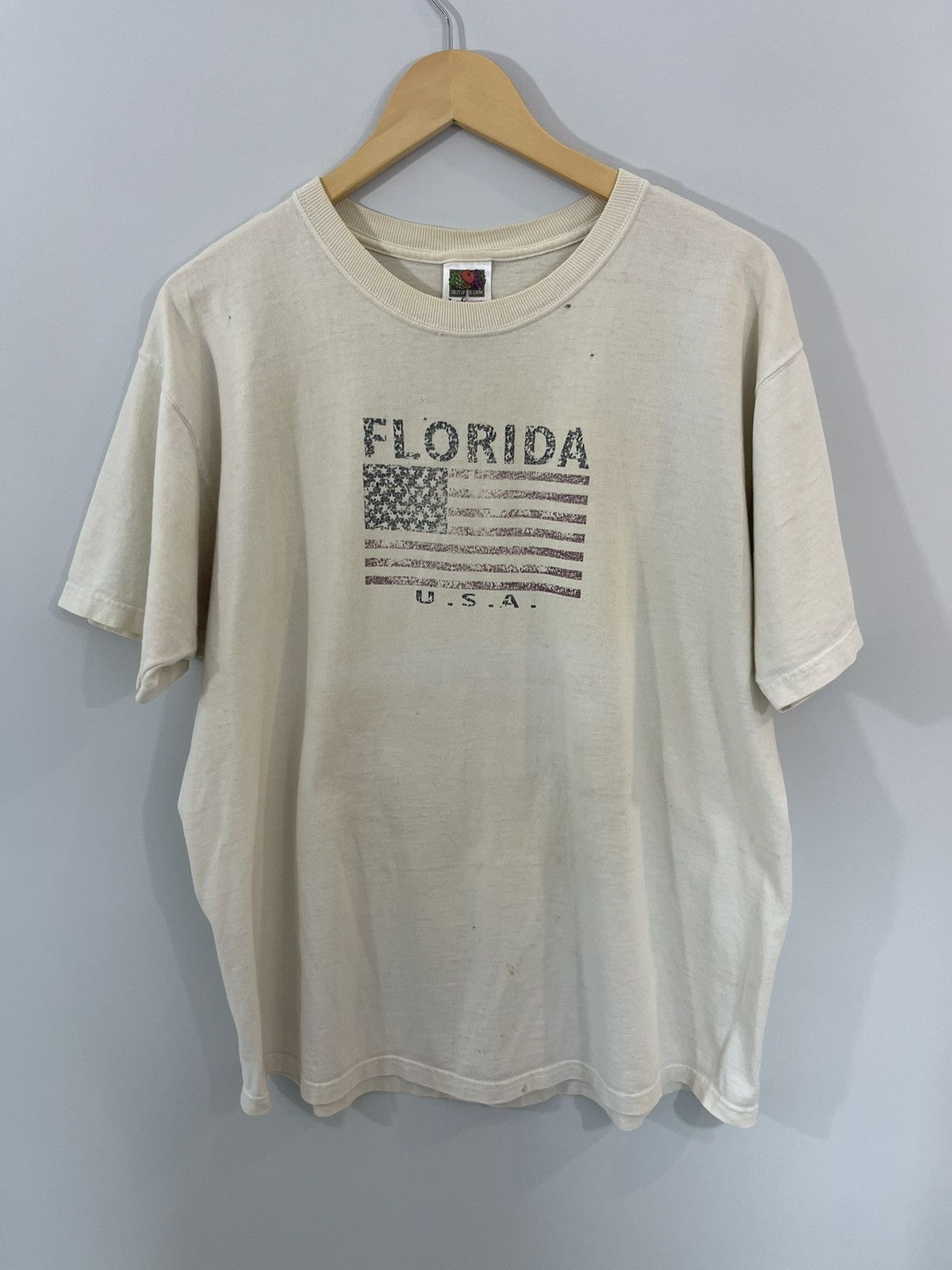 Vintage Distressed Sun Faded Florida Graphic Tee Size US XL / EU 56 / 4 - 1 Thumbnail