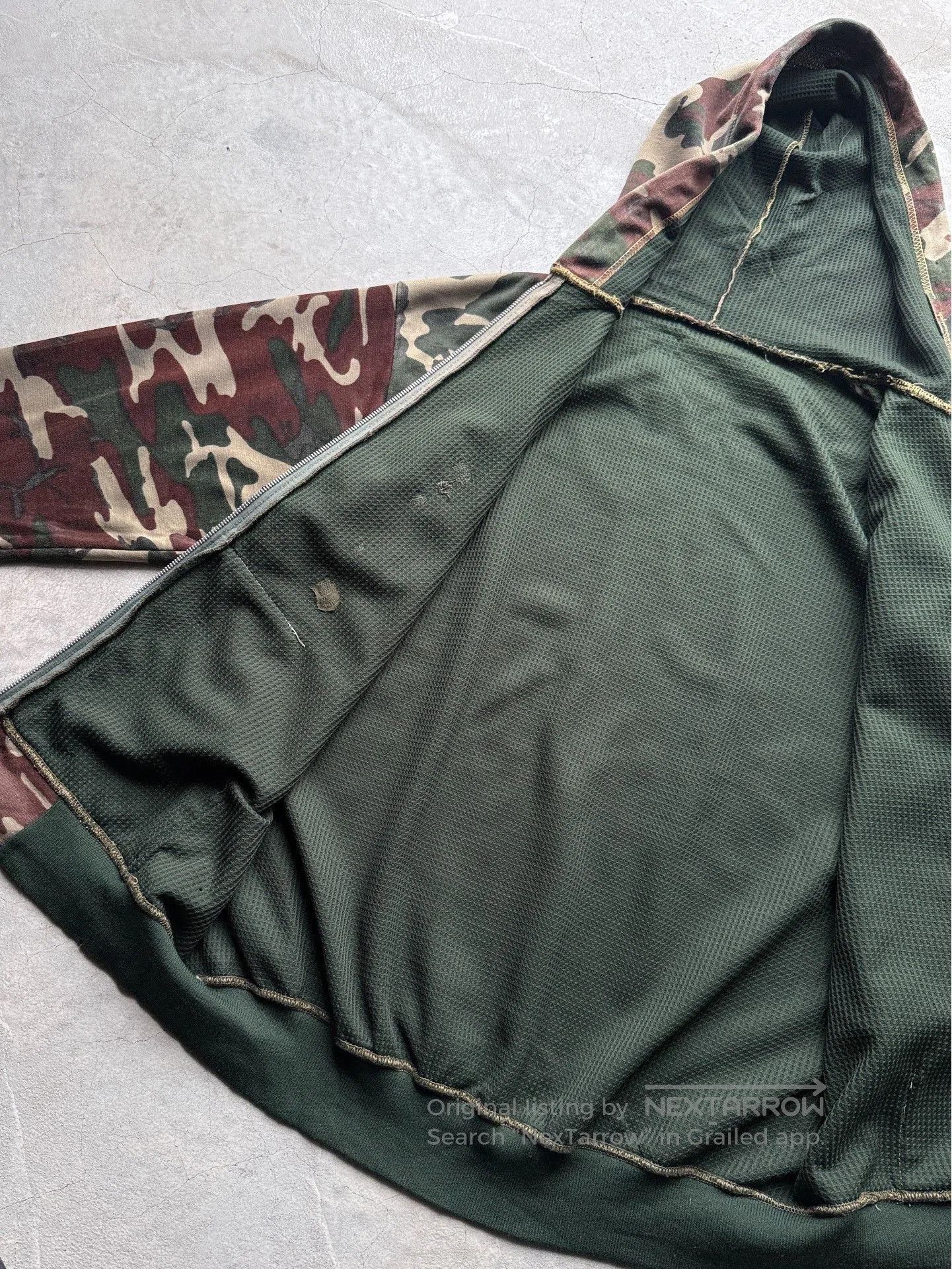 Vintage Vintage 70s Camouflage Zip Hoodie. Size US L / EU 52-54 / 3 - 5 Thumbnail