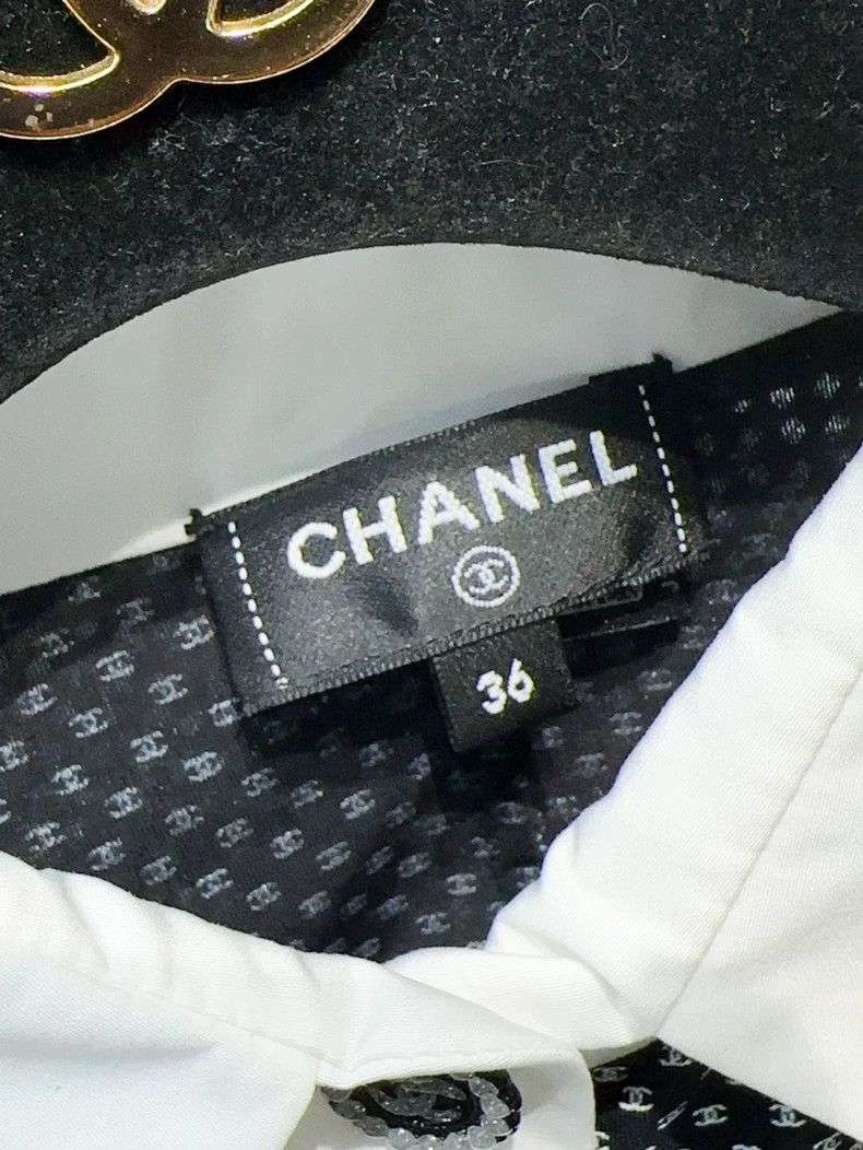 Chanel Chanel 24B autumn and winter preview black full logo print Size XS / US 0-2 / IT 36-38 - 5 Thumbnail