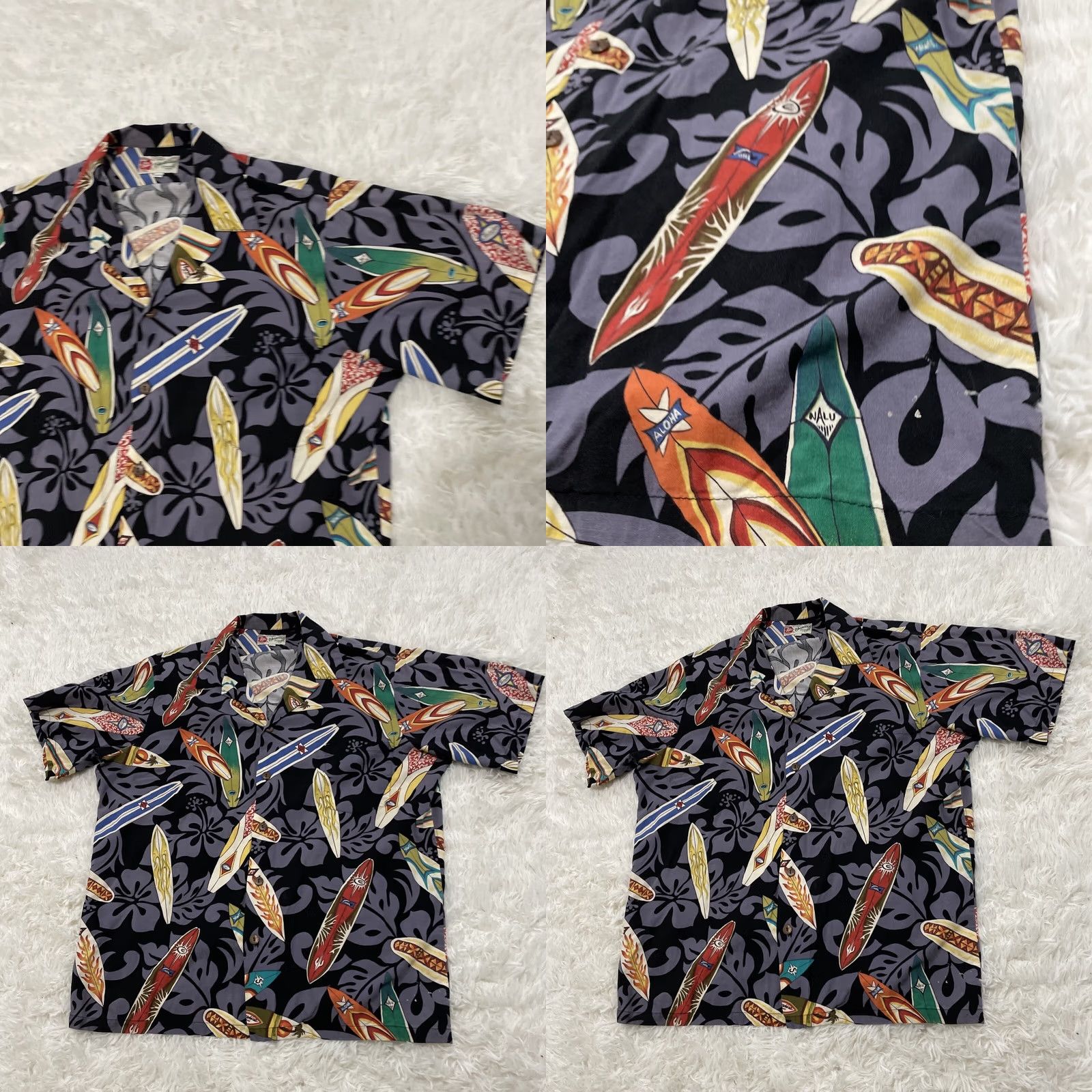 Hilo Hattie VINTAGE Hilo Hattie Hawaiian Shirt Men XL Surf Longboard Graphic Print Aloha Skater Black Short Sleeve Button-Up Collared Shirt Mens Size US XL / EU 56 / 4 - 10 Thumbnail