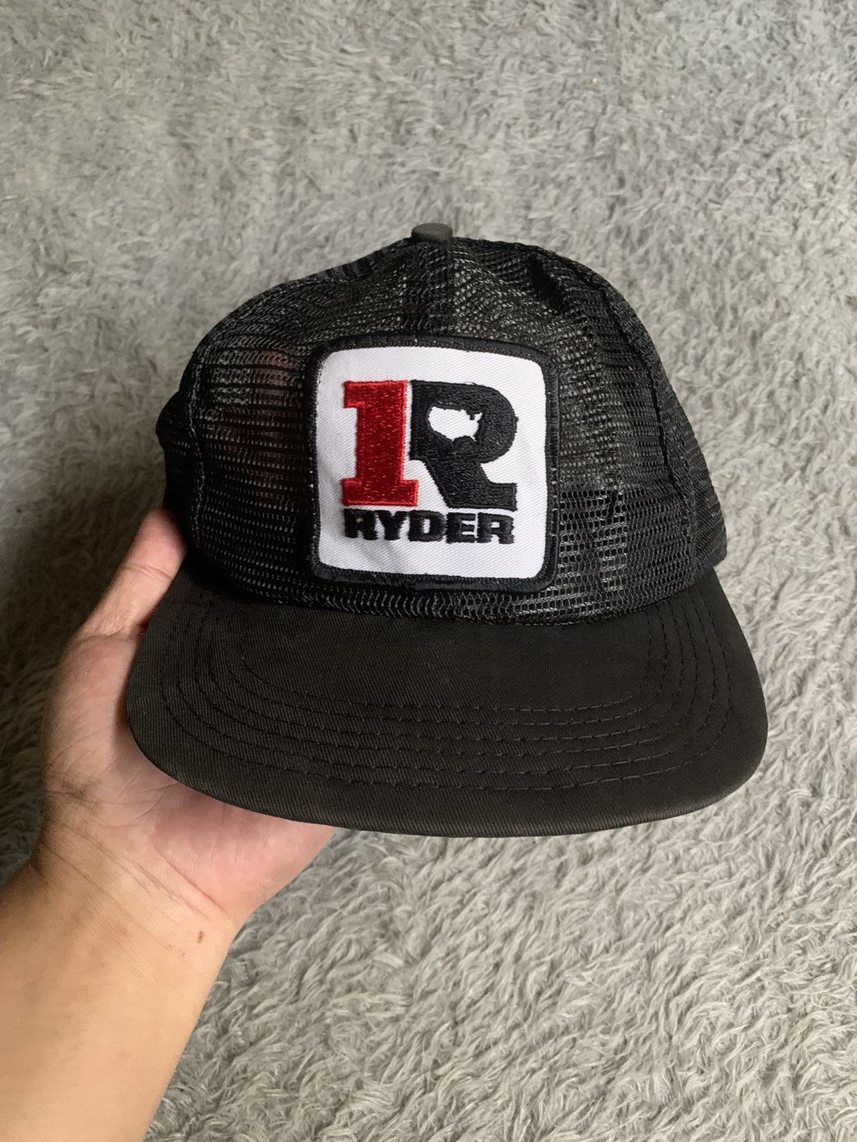 Vintage 80s Ryder Full Mesh Hat Cap Racing