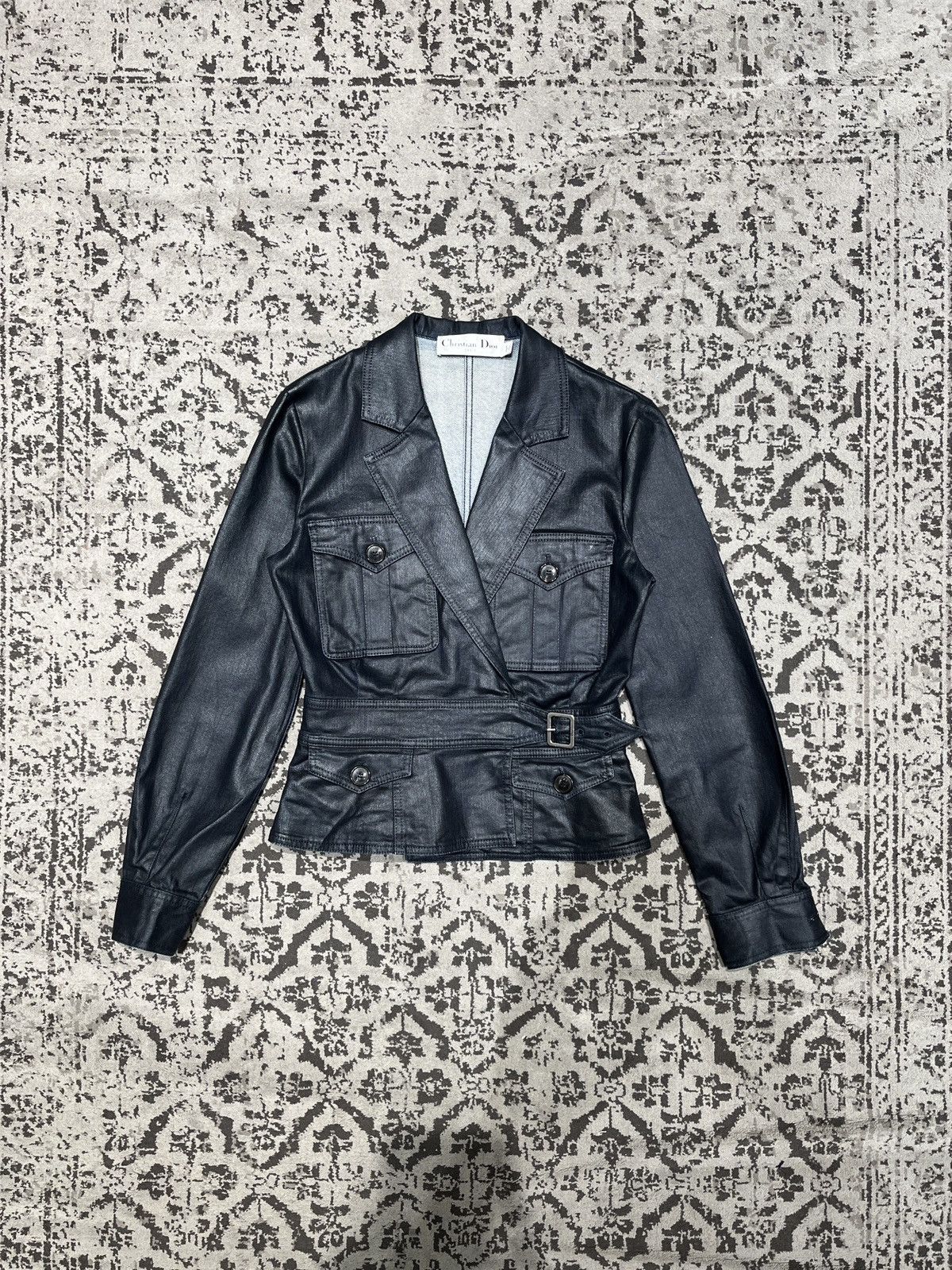 Dior Denim Blazer Waxed Jacket Size ONE SIZE - 1 Thumbnail