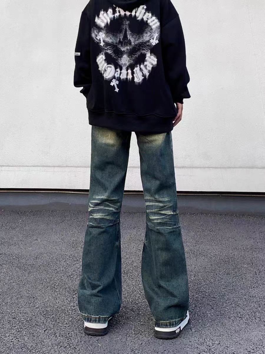 Designer × Jean × Vintage High street vintage baggy slightly flared jeans Size US 32 / EU 48 - 4 Thumbnail