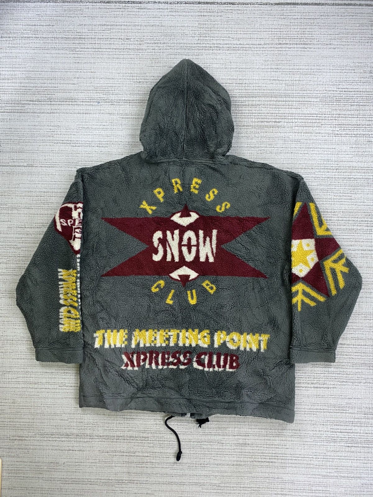 Japanese Brand × Vintage Vintage Jean Claude Killy Full Printed Sherpa Hoodie Jacket Size US L / EU 52-54 / 3 - 2 Thumbnail