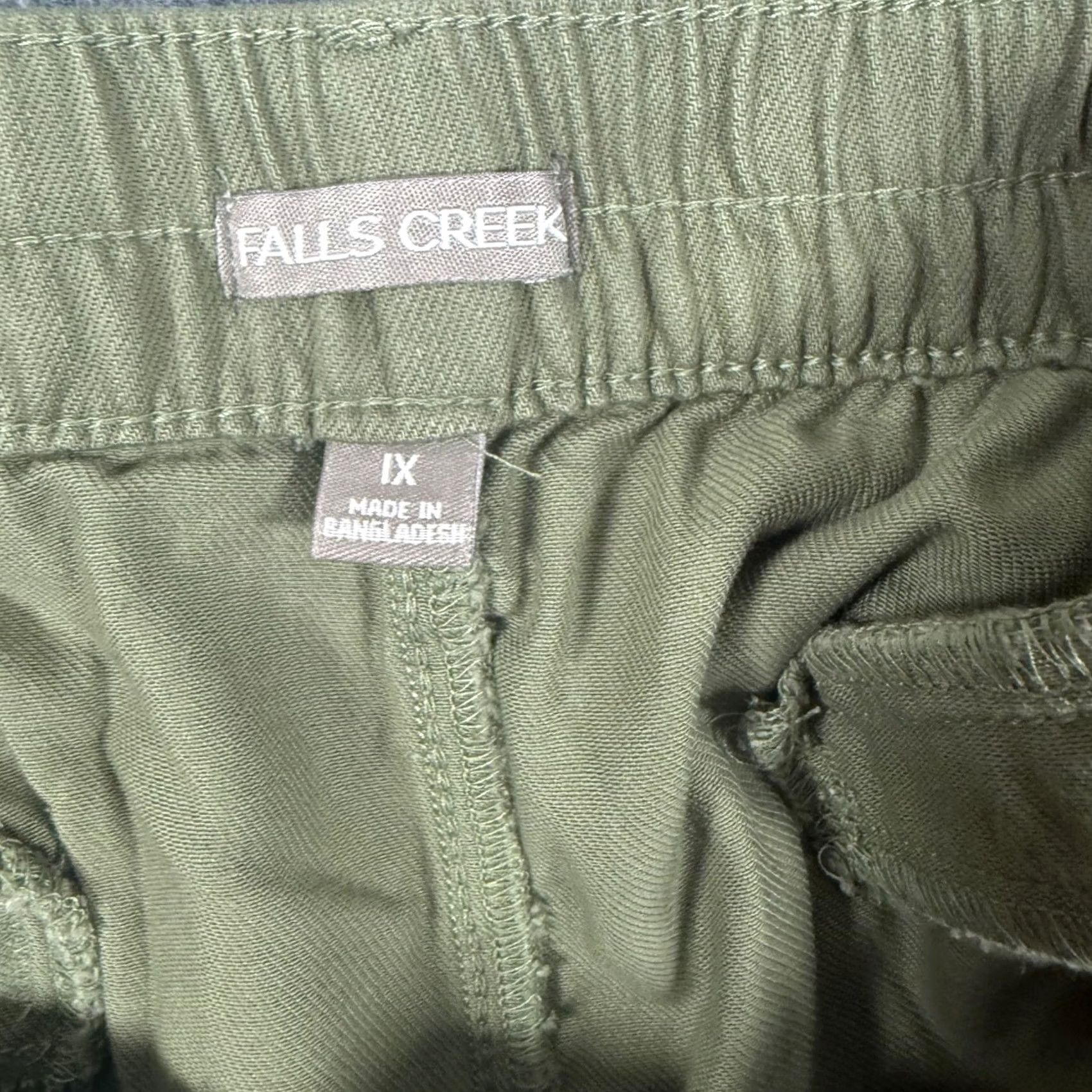 Vintage Falls Creek Pleated Shorts High Waist Casual Olive Green 1X Womens Plus Size Elastic Waist Relaxed Fit Summer NWT Size 40" / US 18 - 3 Thumbnail