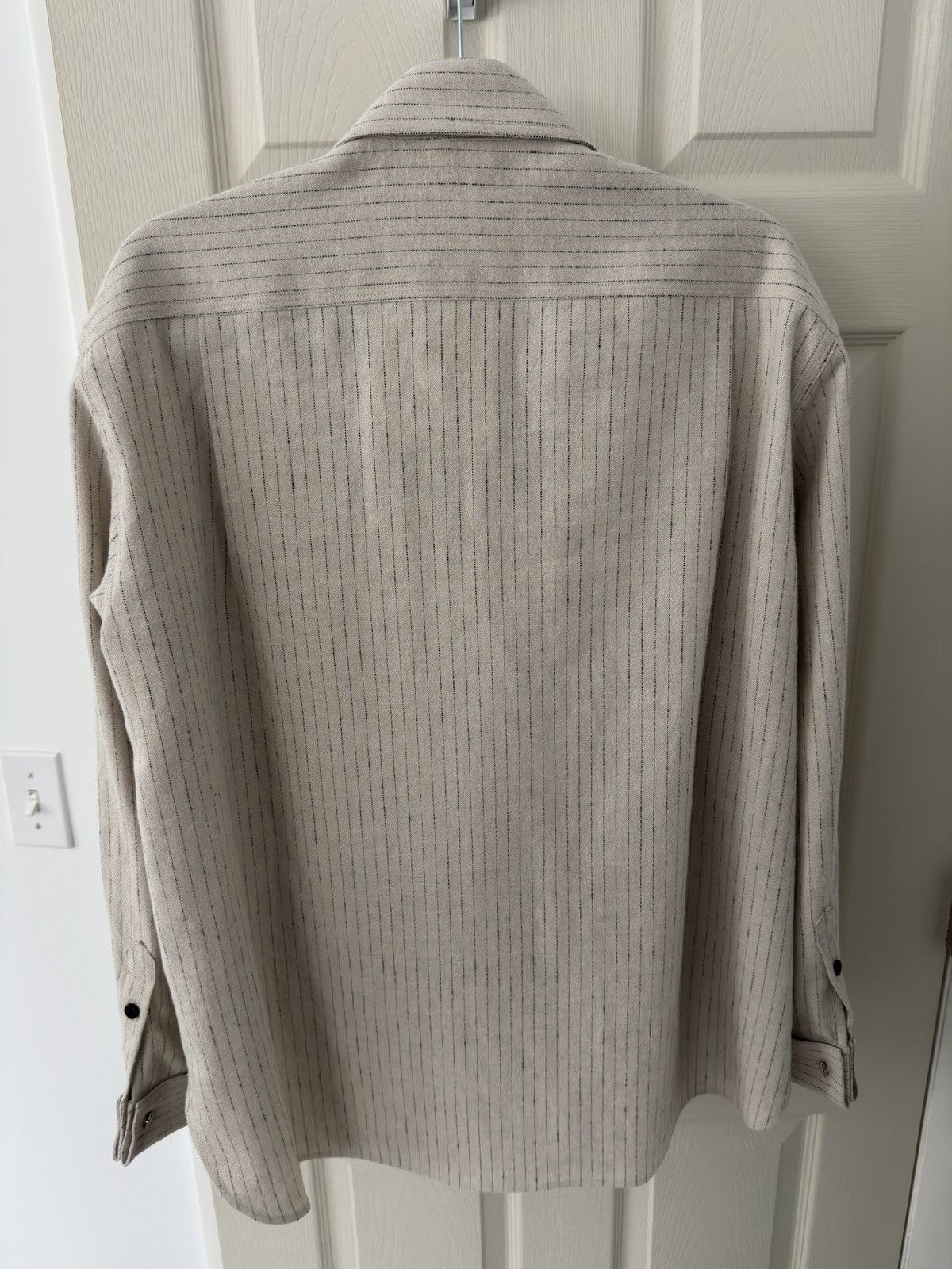 CMMAWEAR Silas Dress Shirt in Cotton and Linen-Wool Size US M / EU 48-50 / 2 - 2 Thumbnail