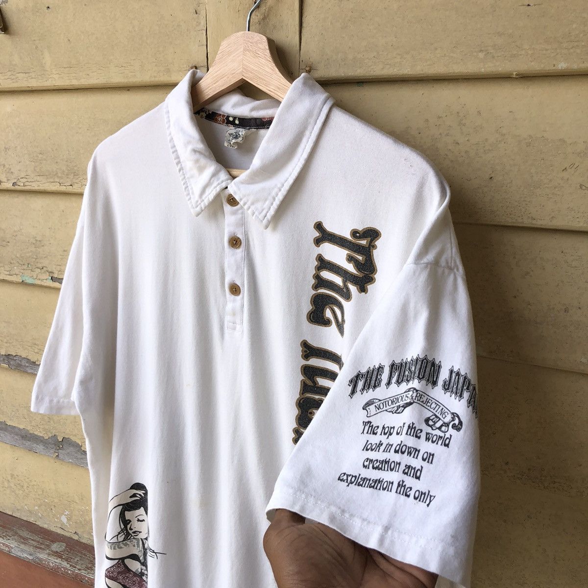 Hysteric Glamour Japanese Breakout Freedom Yakuza Girl Polo Tshirt Size US XL / EU 56 / 4 - 15 Thumbnail