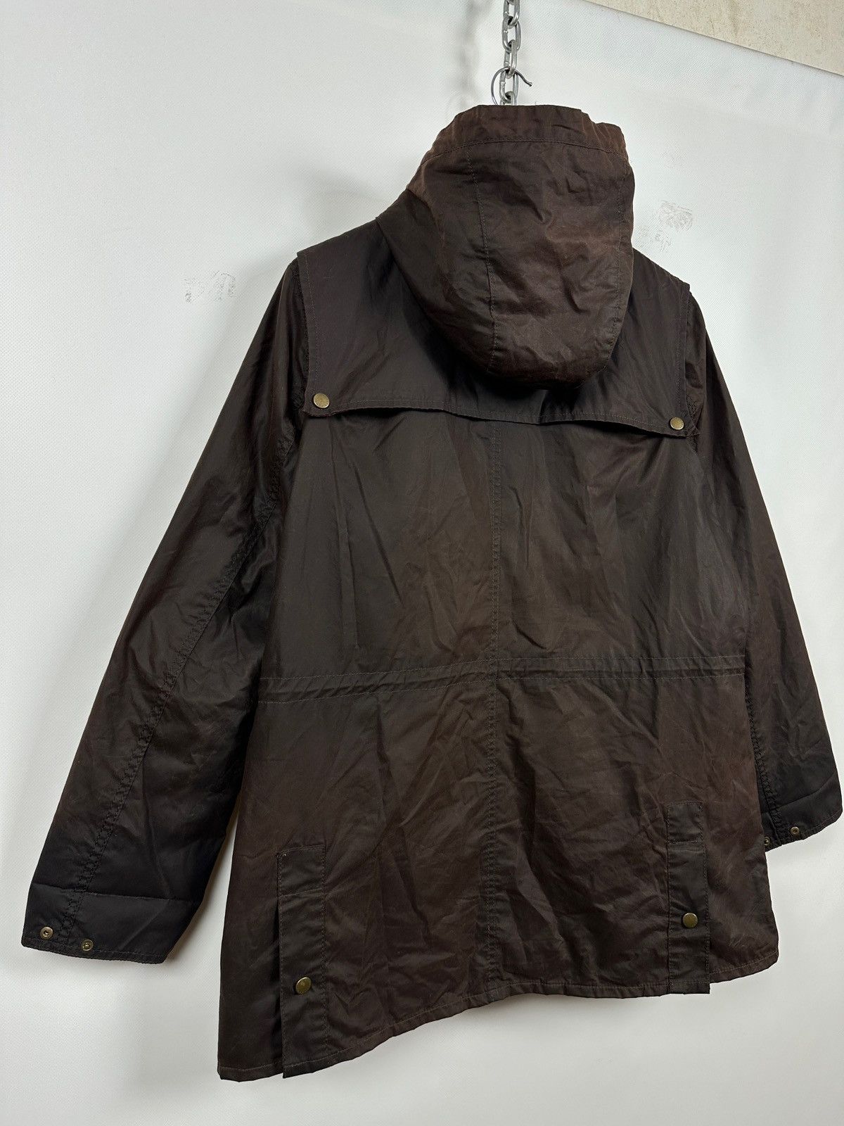 Barbour Retail Vintage Durham Brown Waxed Coat Jacket