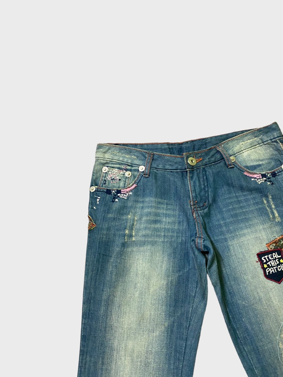 Hysteric Glamour × If Six Was Nine × Japanese Brand Flared W.M.Y.H Patches Kapital Style Low Rise Denim Jeans Size US 29 - 4 Thumbnail