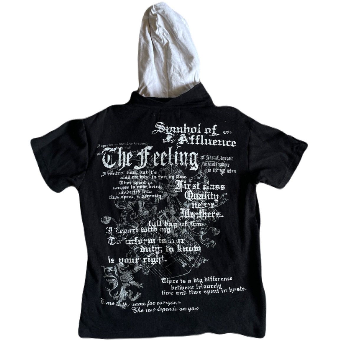 If Six Was Nine 2000s Japanese archive Layered Poem Short Sleeve Hoodie Vkei Size US S / EU 44-46 / 1 - 2 Thumbnail