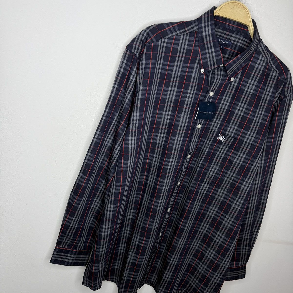 Burberry Burberry Nova Check Navy Checkered Shirt Button Up BRAND NEW Size US L / EU 52-54 / 3 - 4 Thumbnail