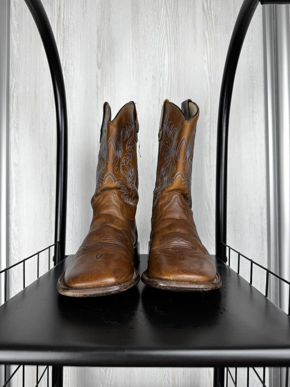 Cowboy Equipment Tin Star Boots Cowboy Western Texas Leather shoes size 6.5D Size US 6.5 / EU 39-40 - 4 Thumbnail
