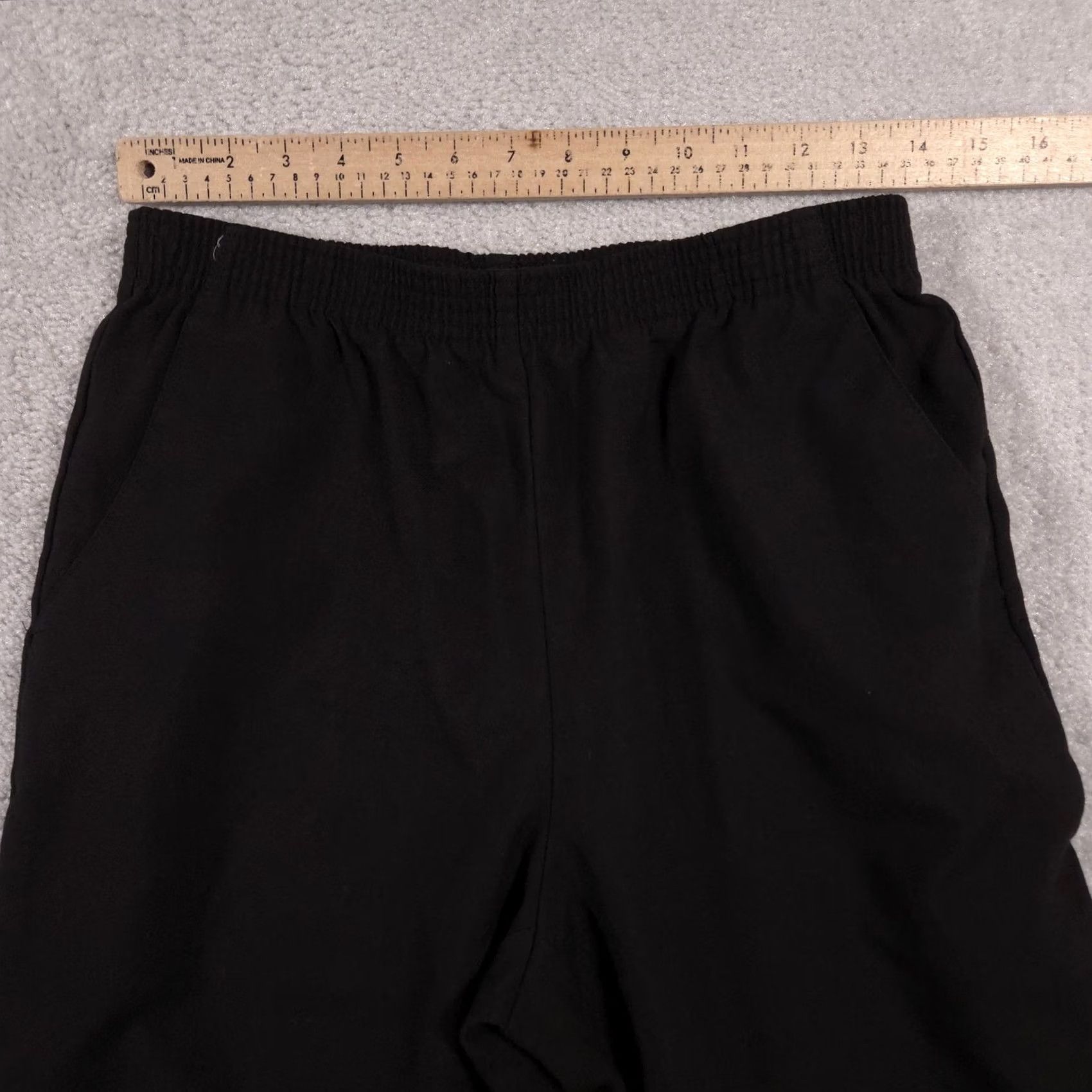 Vintage Briggs New York Crop Pants Womens 10P Straight Leg Elastic Waist Pockets Black Size 32" / US 10 / IT 46 - 4 Thumbnail