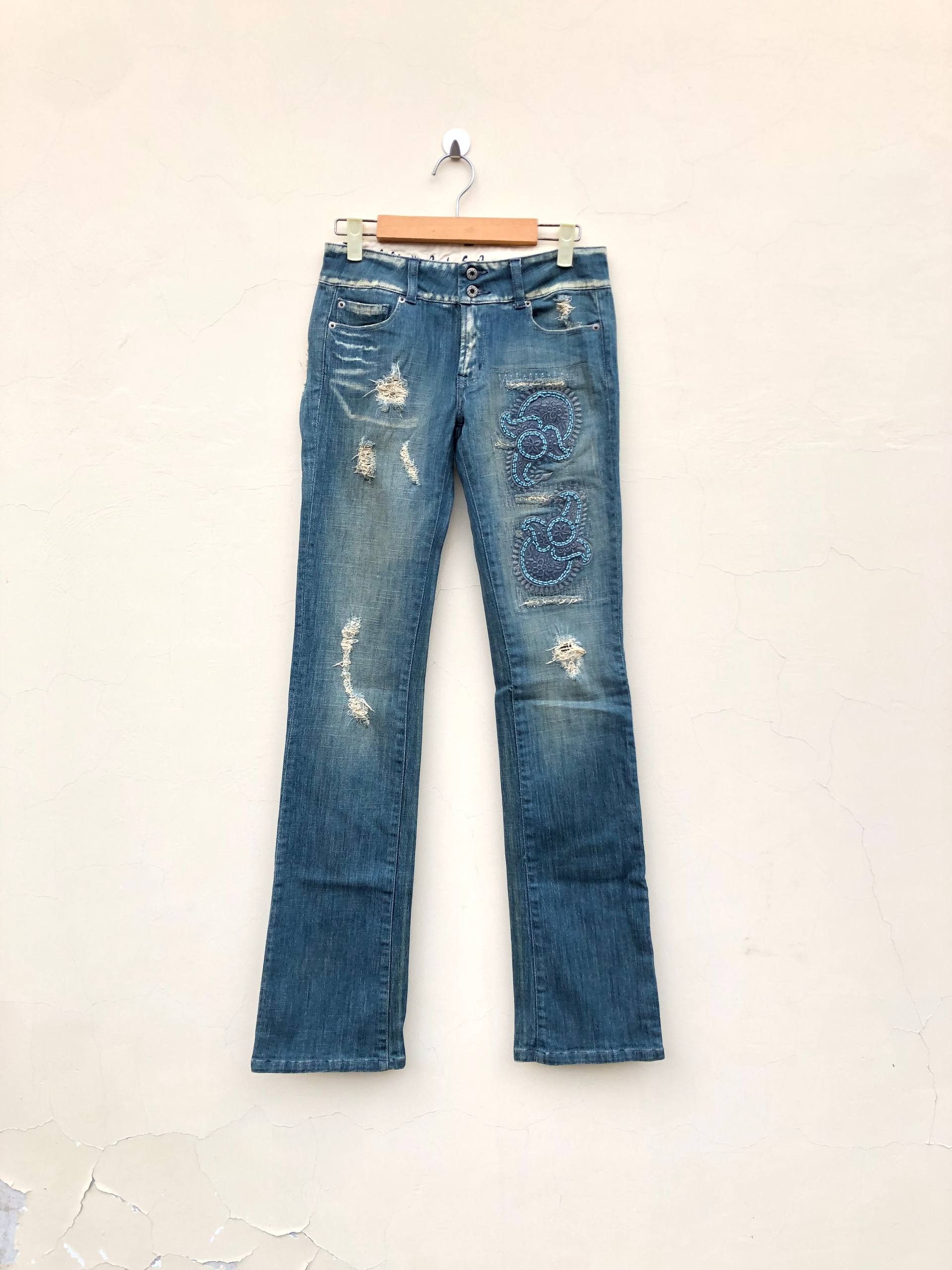 If Six Was Nine 2000s Patchwork Distressed Vkei Y2k Japanese Archive Size US 27 - 1 Thumbnail