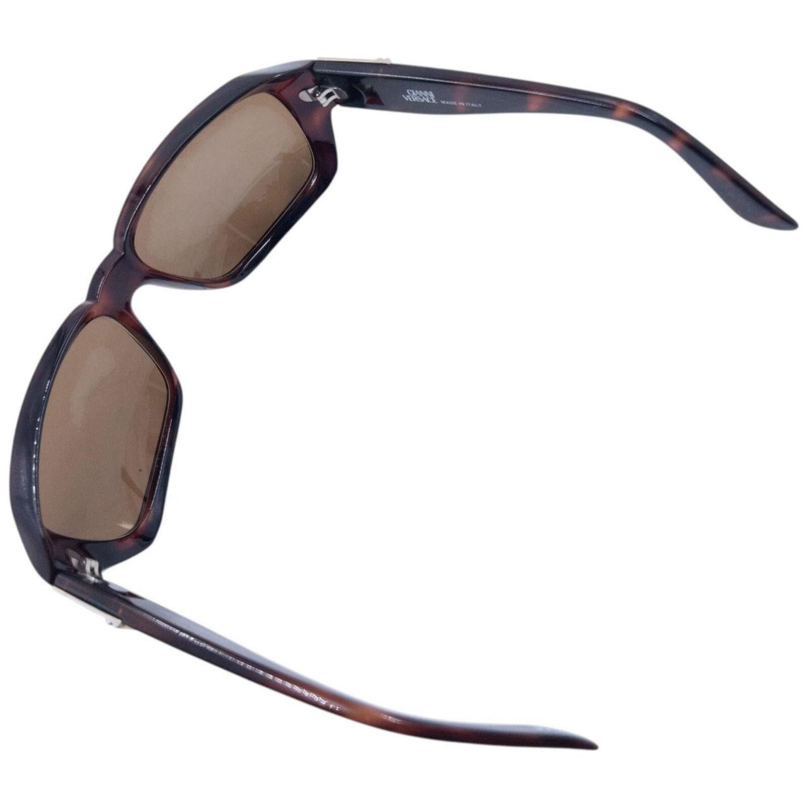 Versace Vintage 90s Gianni Versace Tortoise Shell Sunglasses Size ONE SIZE - 4 Thumbnail