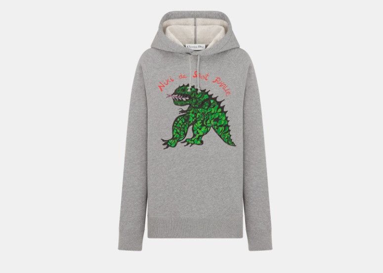 o1w1db10225 413S03A Embroidered Hoodie in Grey