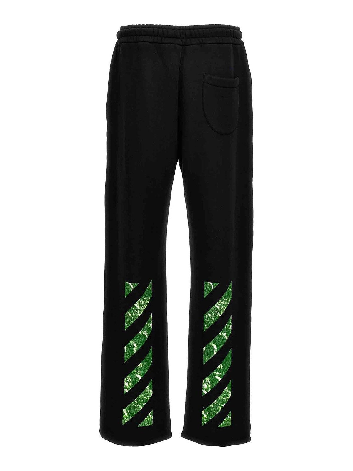 Off-White o1gr1nt0425 Moon Tab Sweatpants & Joggers in Black Size US 34 / EU 50 - 2 Thumbnail