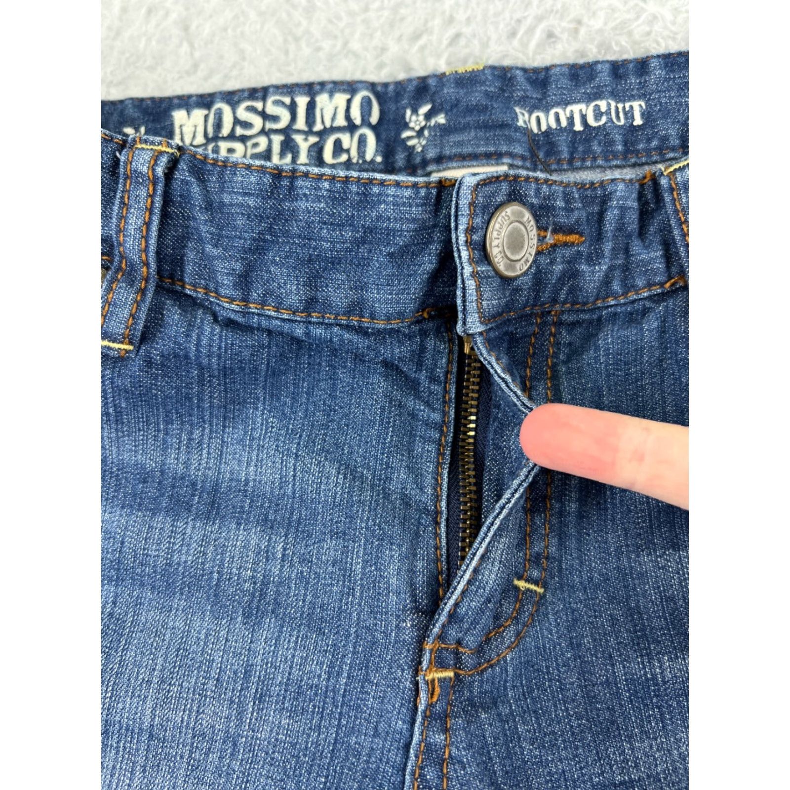Mossimo Mossimo Jeans Women 11 Blue Denim Bootcut Cotton Blend Low Rise Distressed Size 32" / US 10 / IT 46 - 7 Thumbnail