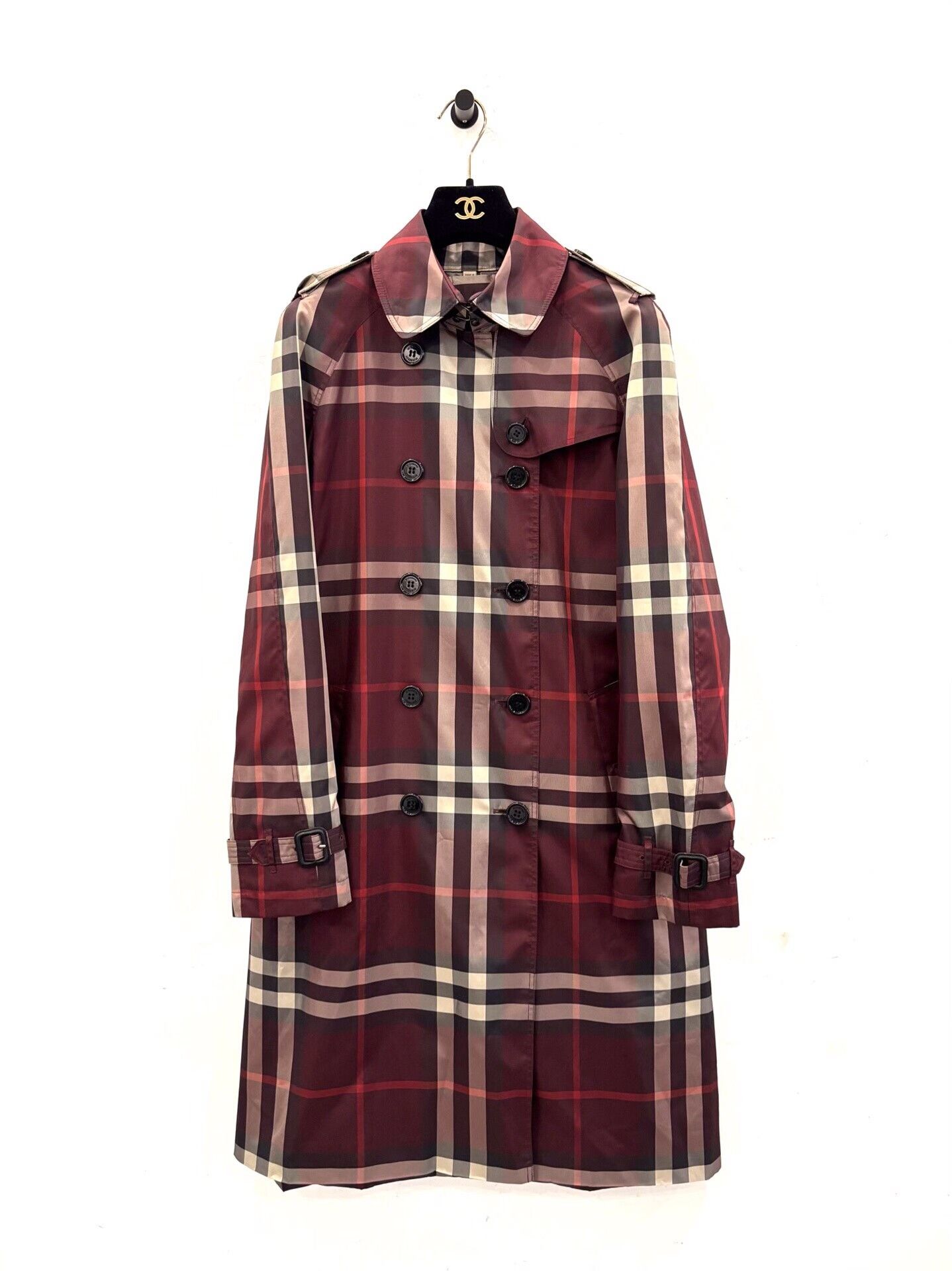 Burberry Burberry London Check Horse Logo Red Trench Coat Size M / US 6-8 / IT 42-44 - 1 Thumbnail