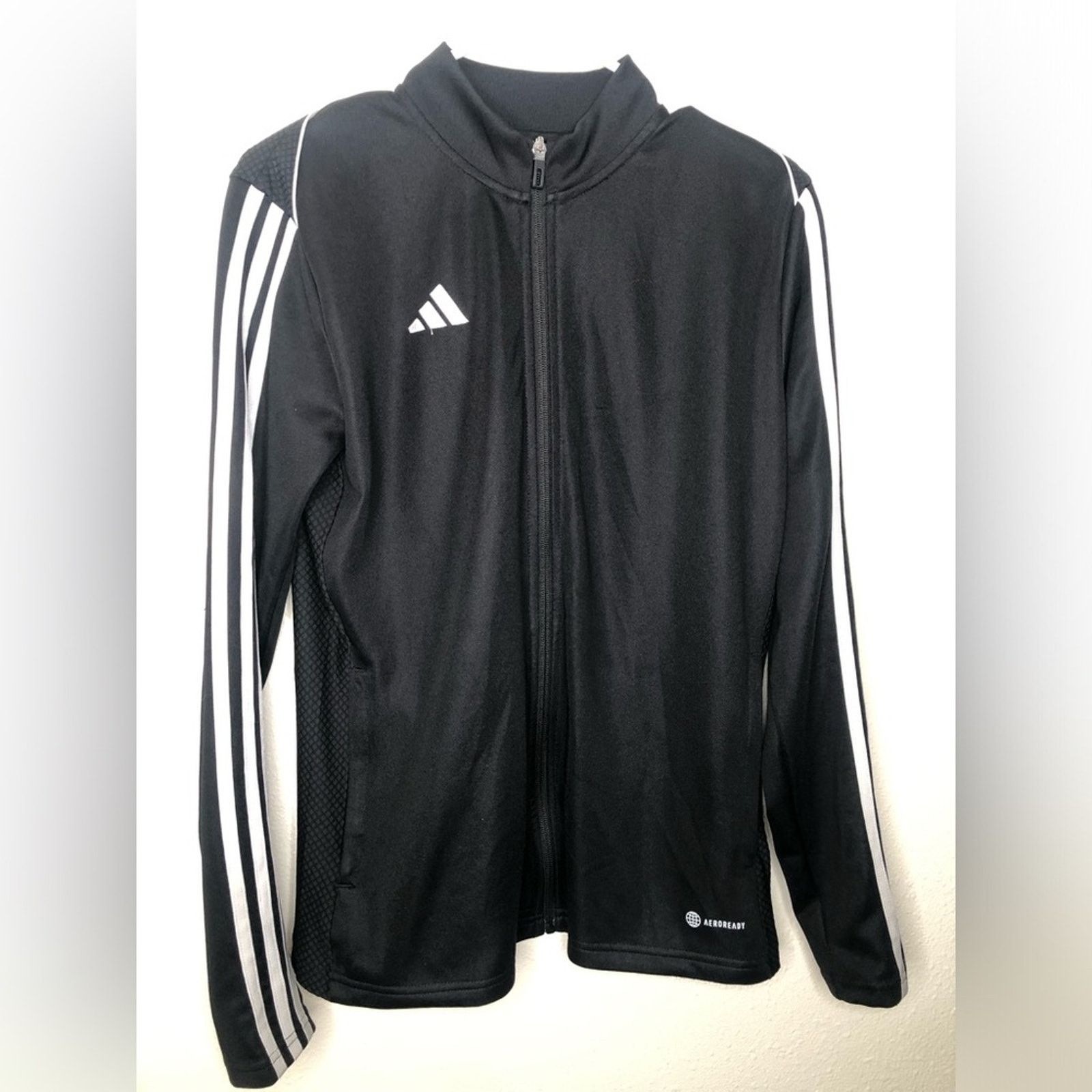 Adidas Adidas Black Aerospace Slim Fit Full-Zip Jacket— Large Size US L / EU 52-54 / 3 - 1 Thumbnail
