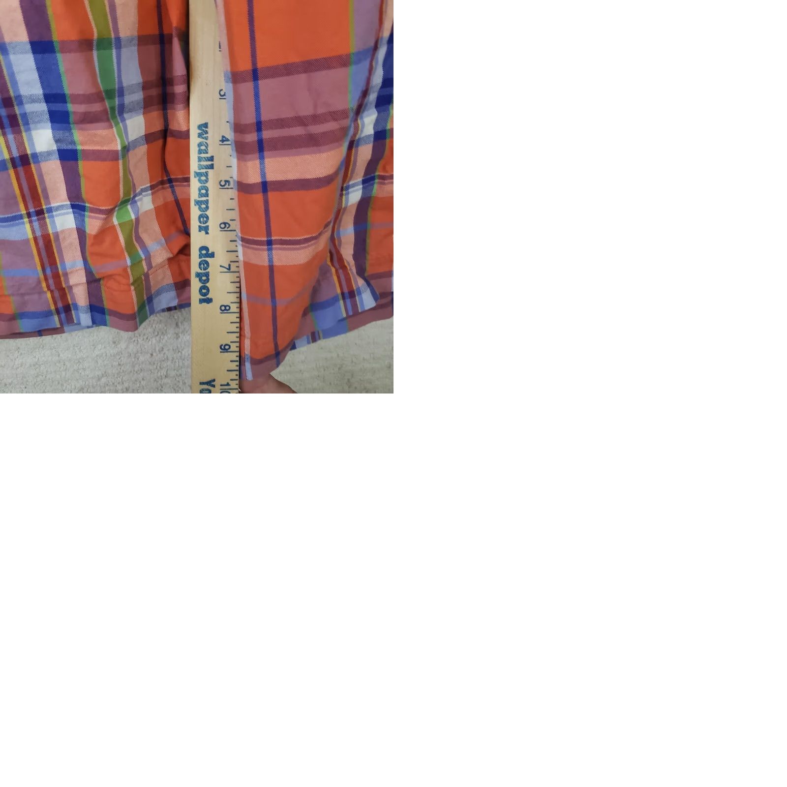 Bills Khakis Bills Khakis Men's Shorts Orange Multicolor Plaid 37x10 Flat Front Casual Size US 37 - 9 Thumbnail